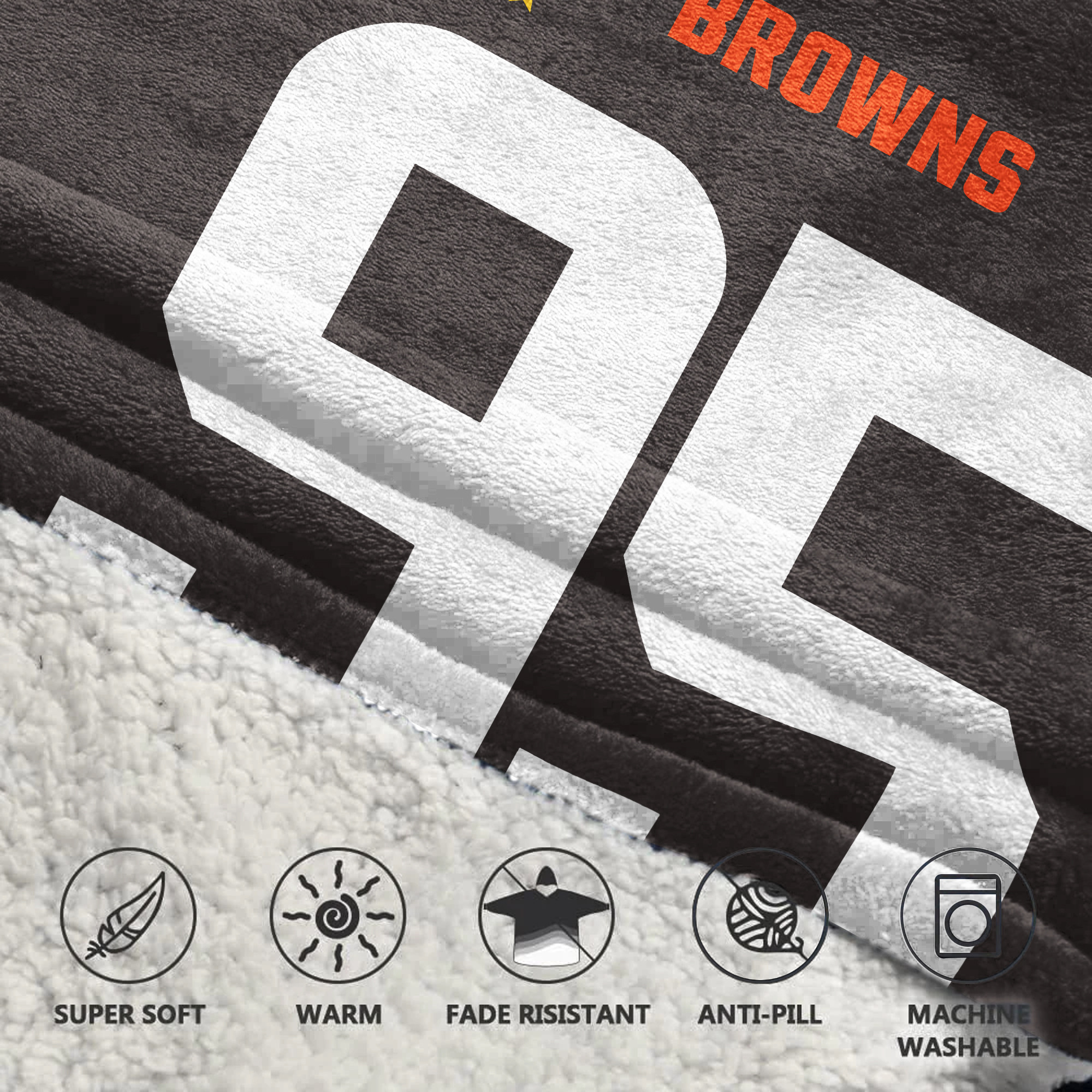 Adult Captain MG 95 Cleveland Football Unisex Blanket Hoodie