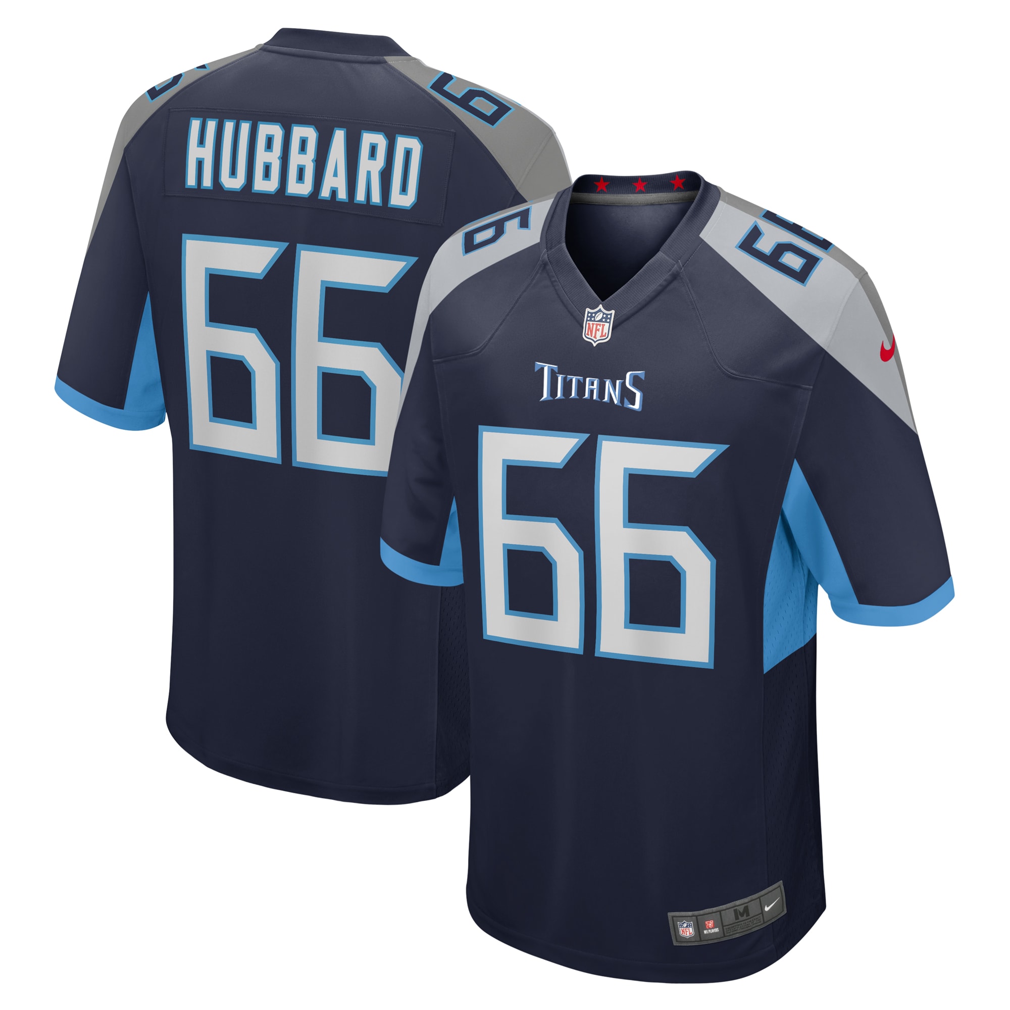 Chris Hubbard Tennessee Titans Team Game Jersey -  Navy
