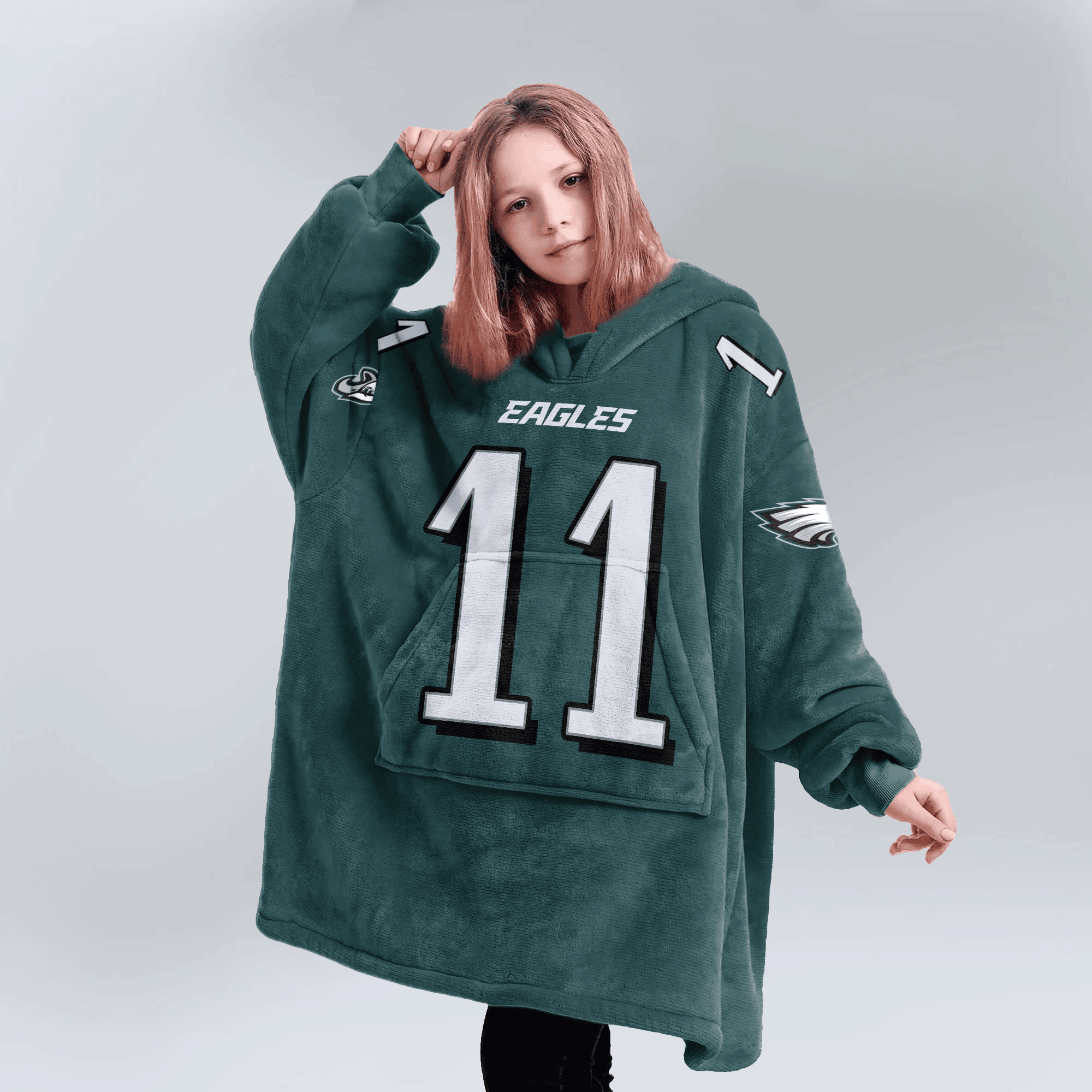 Kid 11 Philadelphia Football Unisex Blanket Hoodie