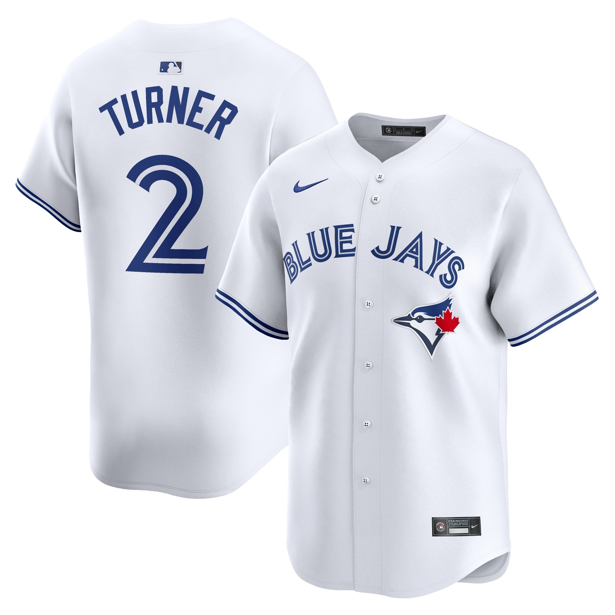 Men's Toronto Blue Jays Justin Turner  White Home Limited Player Jersey
