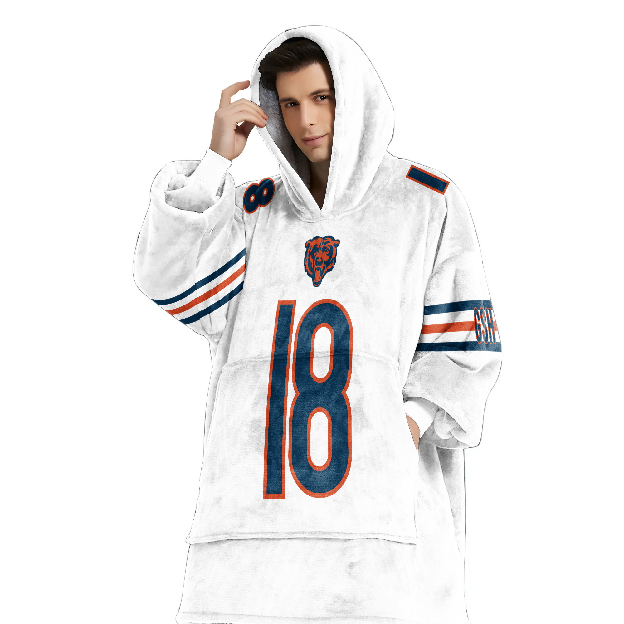 Adult C.W 18 Chicago Football Unisex Blanket Hoodie