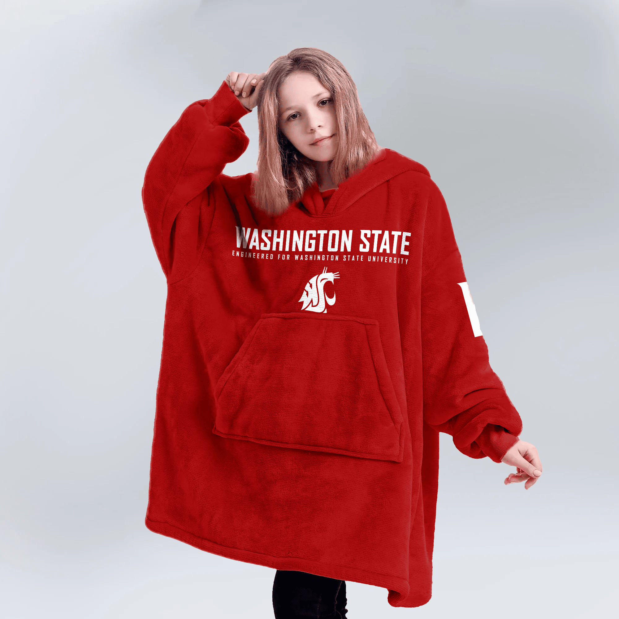 Kid #1 Washington State Football Unisex Blanket Hoodie