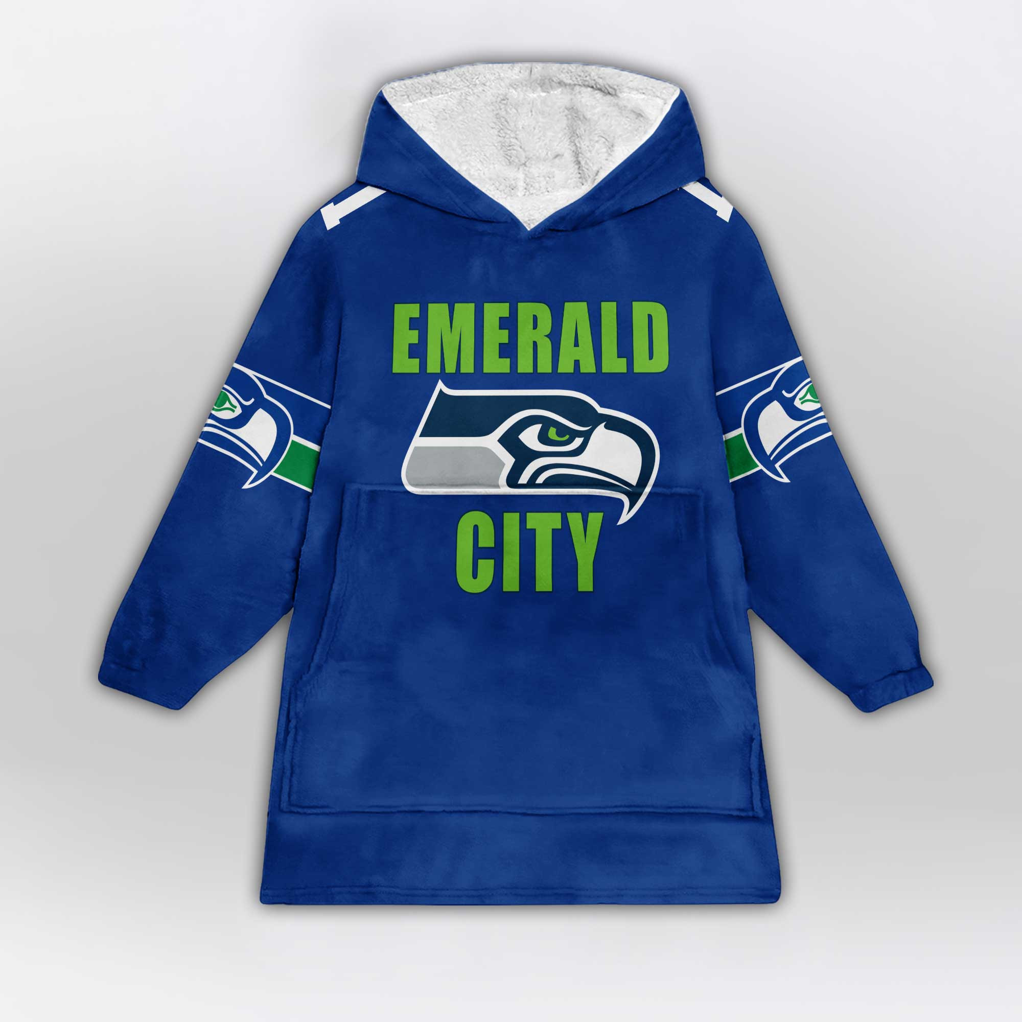 Kid Emerald City 11 Seattle Football Unisex Blanket Hoodie