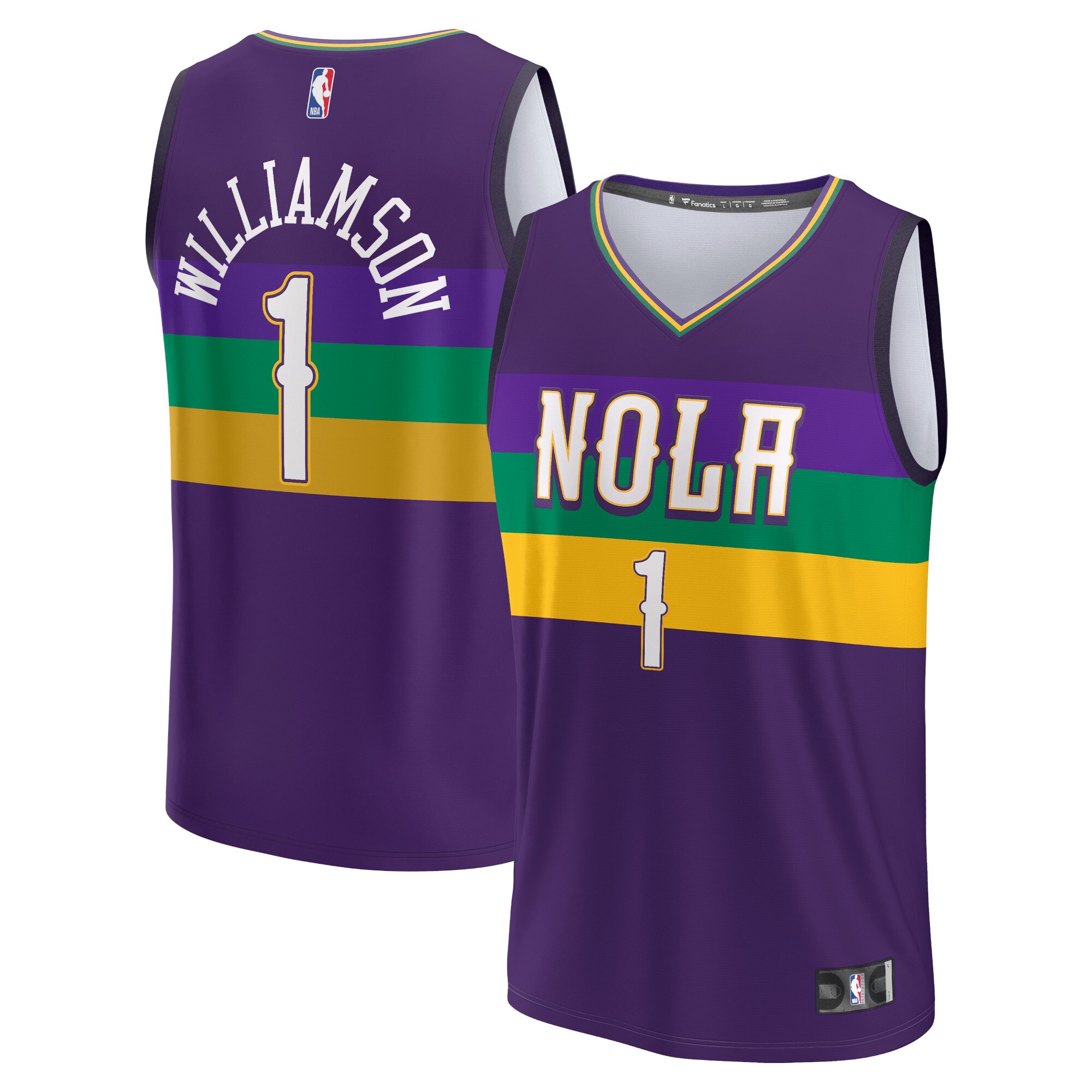 Zion Williamson New Orleans Pelicans  2022/23 Fastbreak Jersey - City Edition - Purple