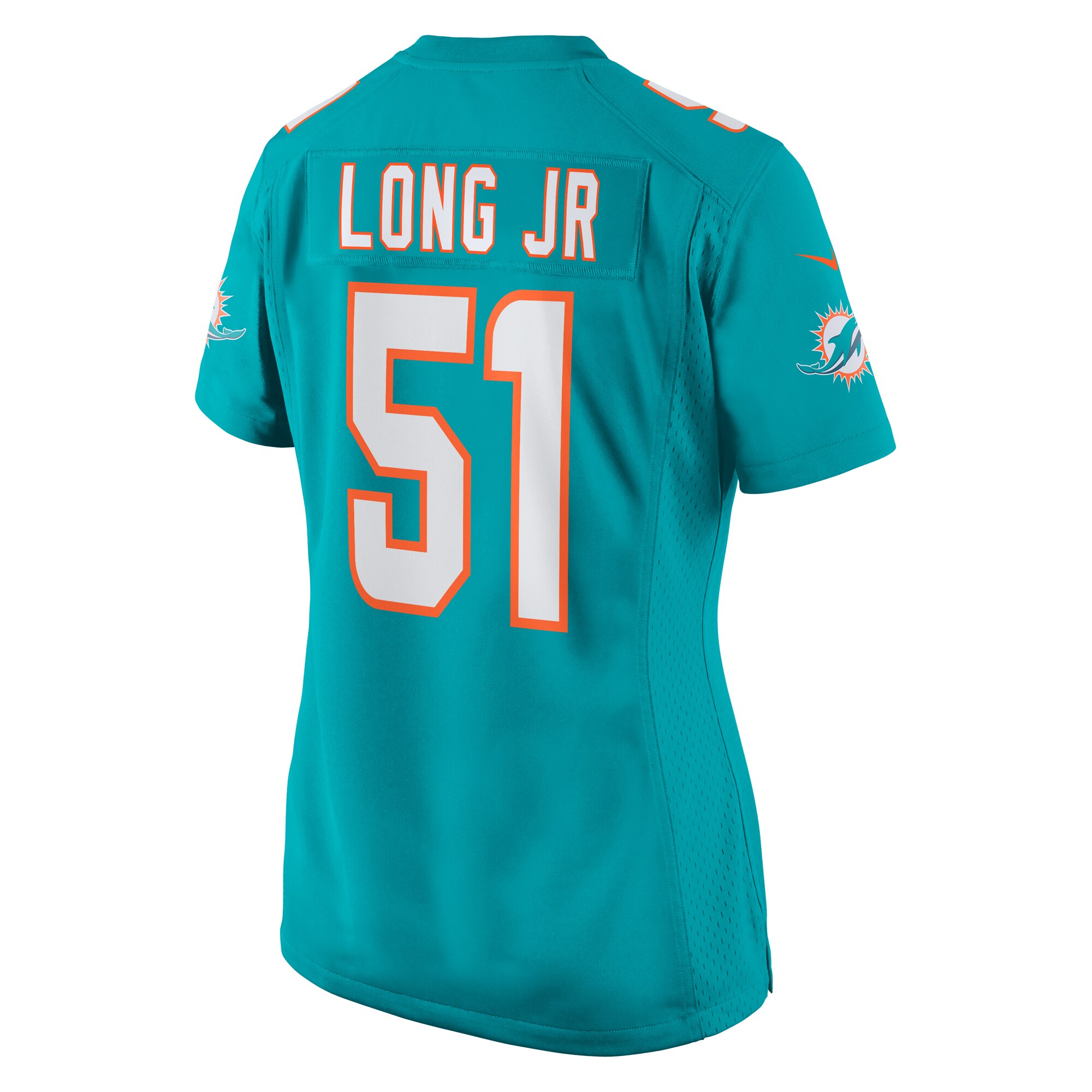 David Long Jr. Miami Dolphins Women's Game Jersey - Aqua