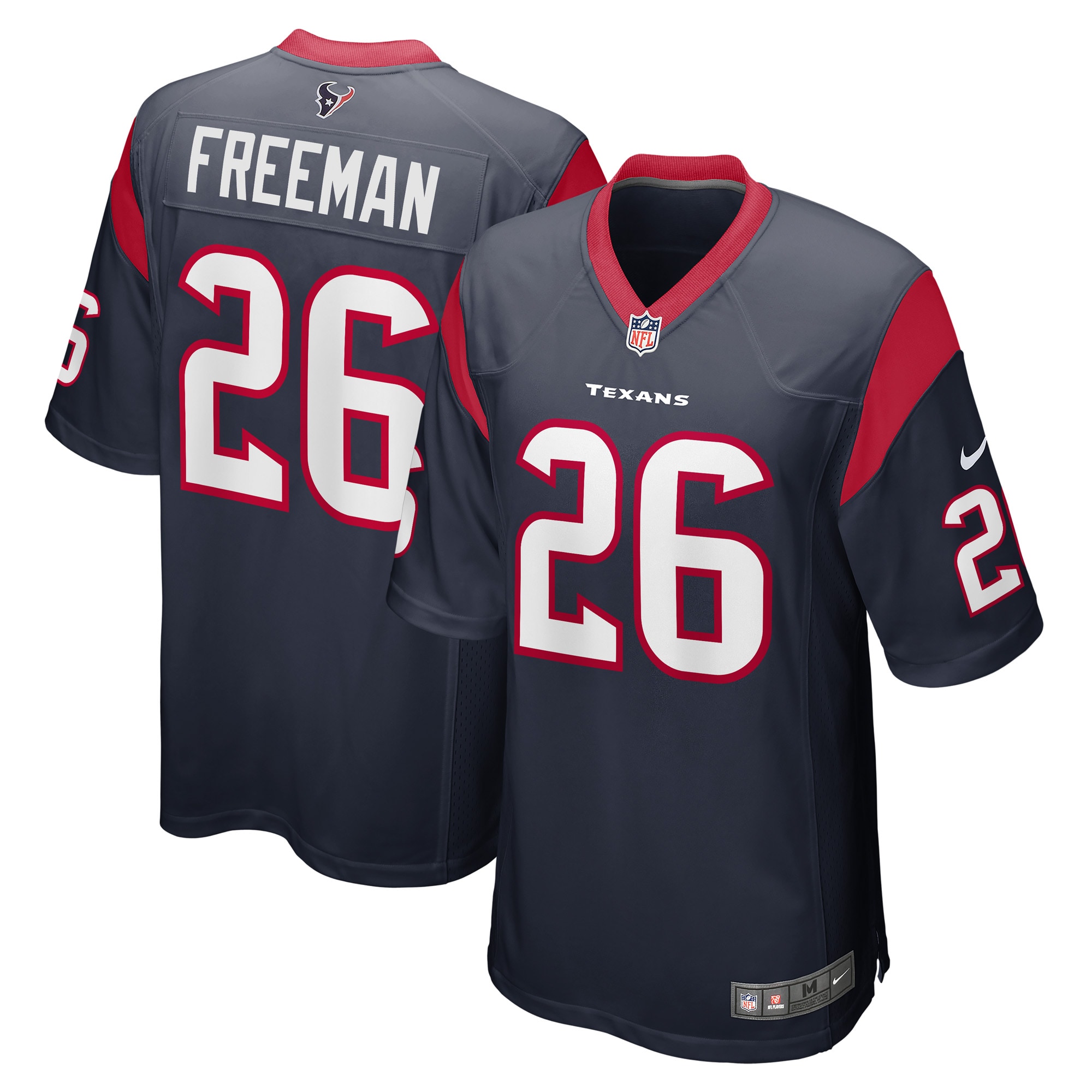 Royce Freeman Houston Texans  Game Player Jersey - Navy