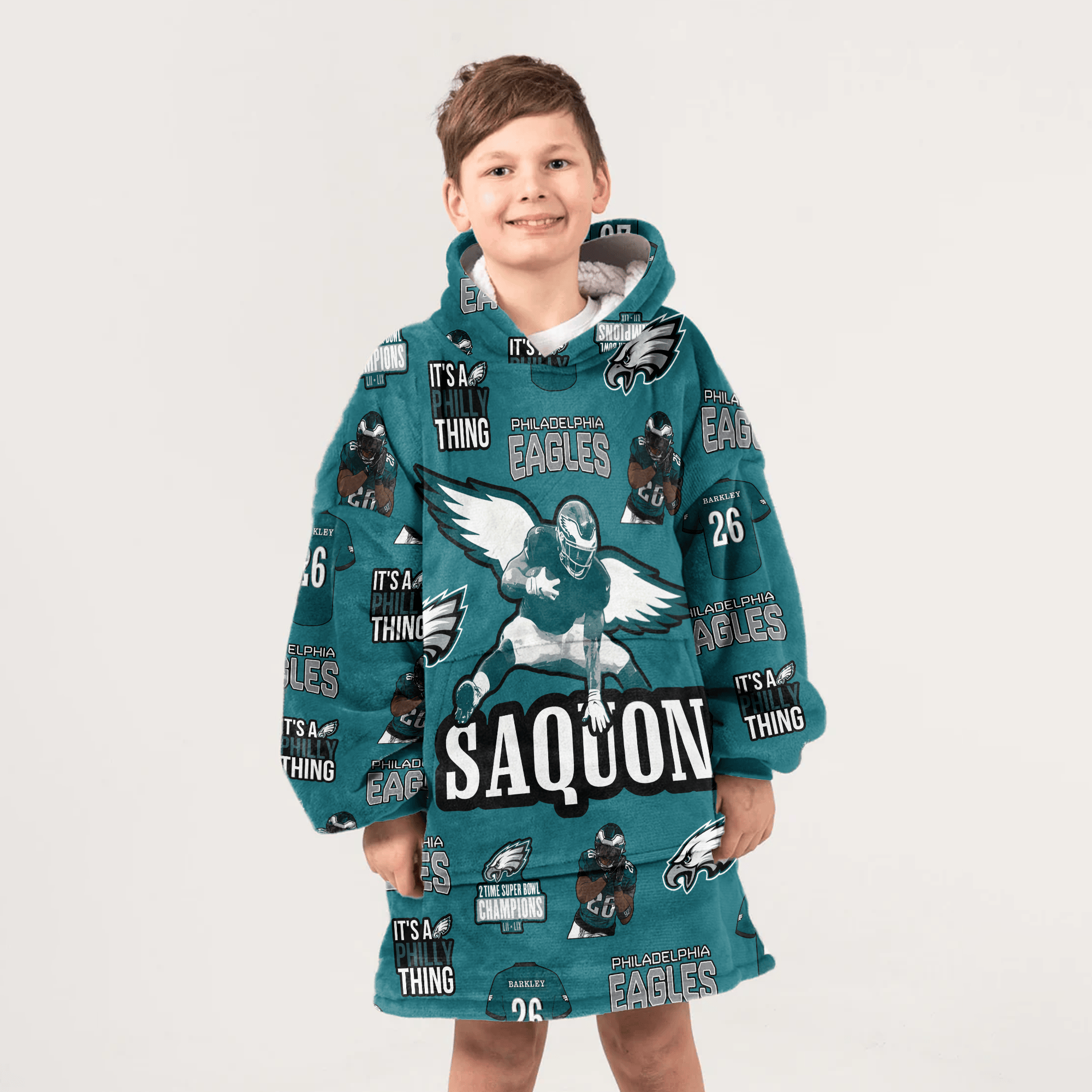 S.B 26 Philadelphia Football Unisex Blanket Hoodie
