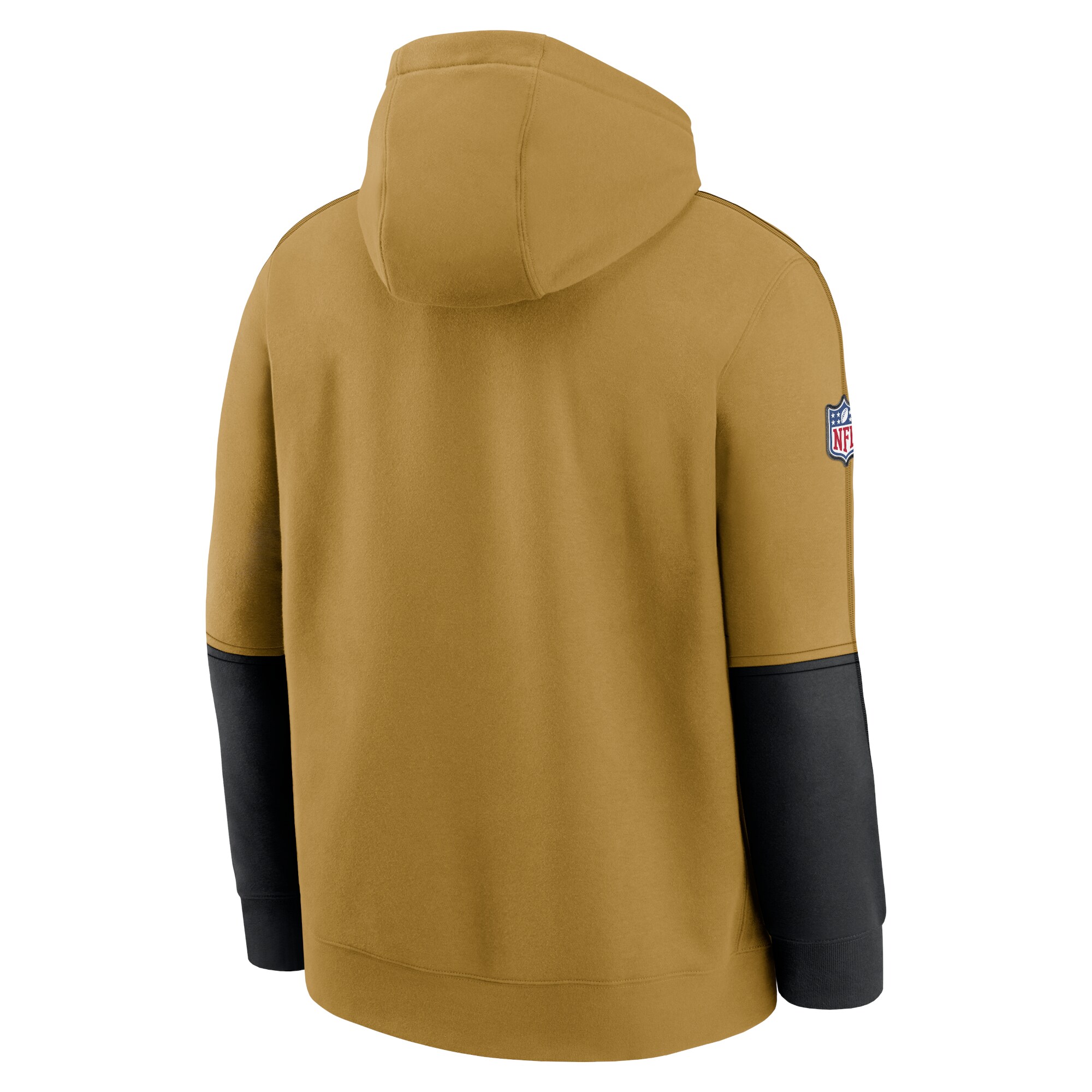 New Orleans Saints  Throwback Logo Club Tri-Blend Pullover Hoodie - Gold