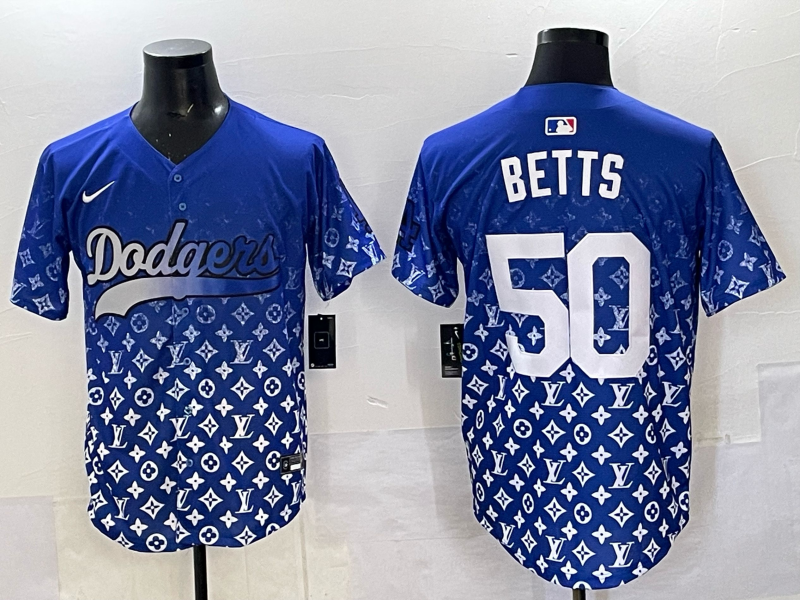 Men's #50 Mookie Betts Los Angeles Dodgers 2025 Custom Cool Jersey