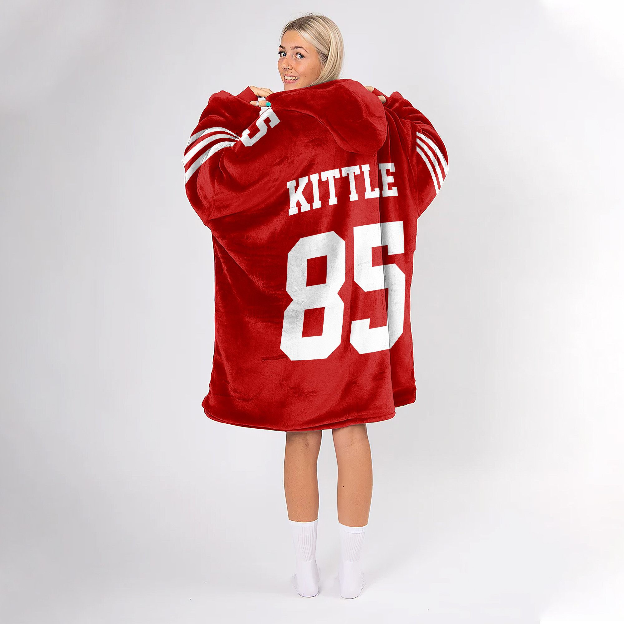 Adult 85 San Francisco 49ers Football Unisex Blanket Hoodie