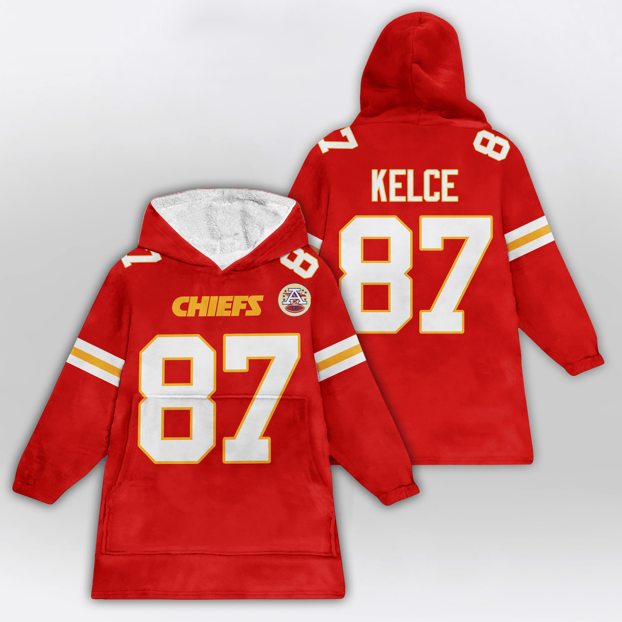 Kid T.K 87 Kansas City Football Unisex Blanket Hoodie