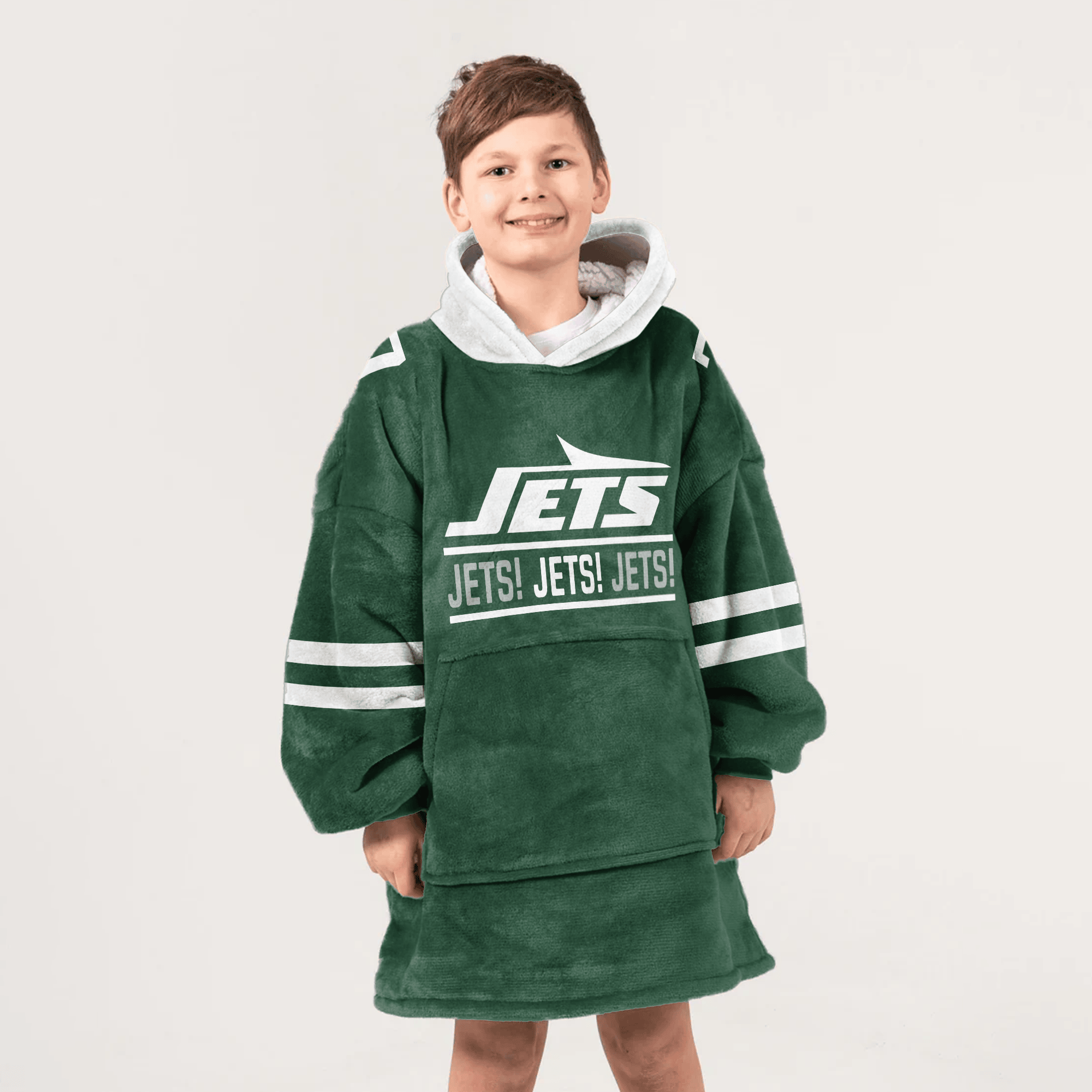 New York J Football Unisex Blanket Hoodie