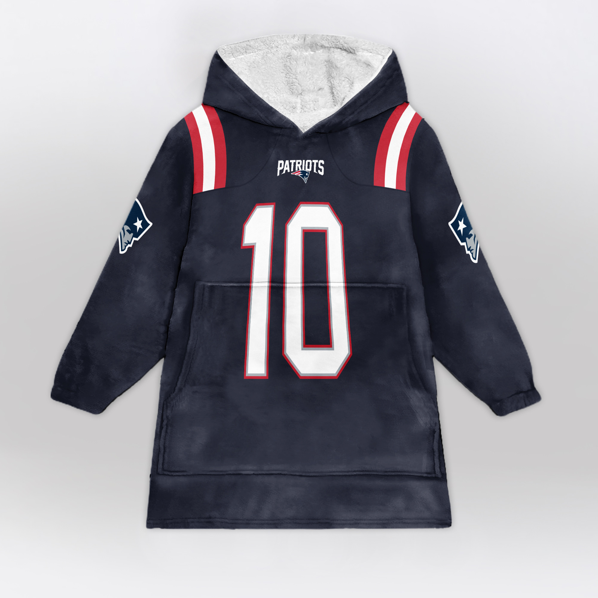 10 New England Football Unisex Blanket Hoodie