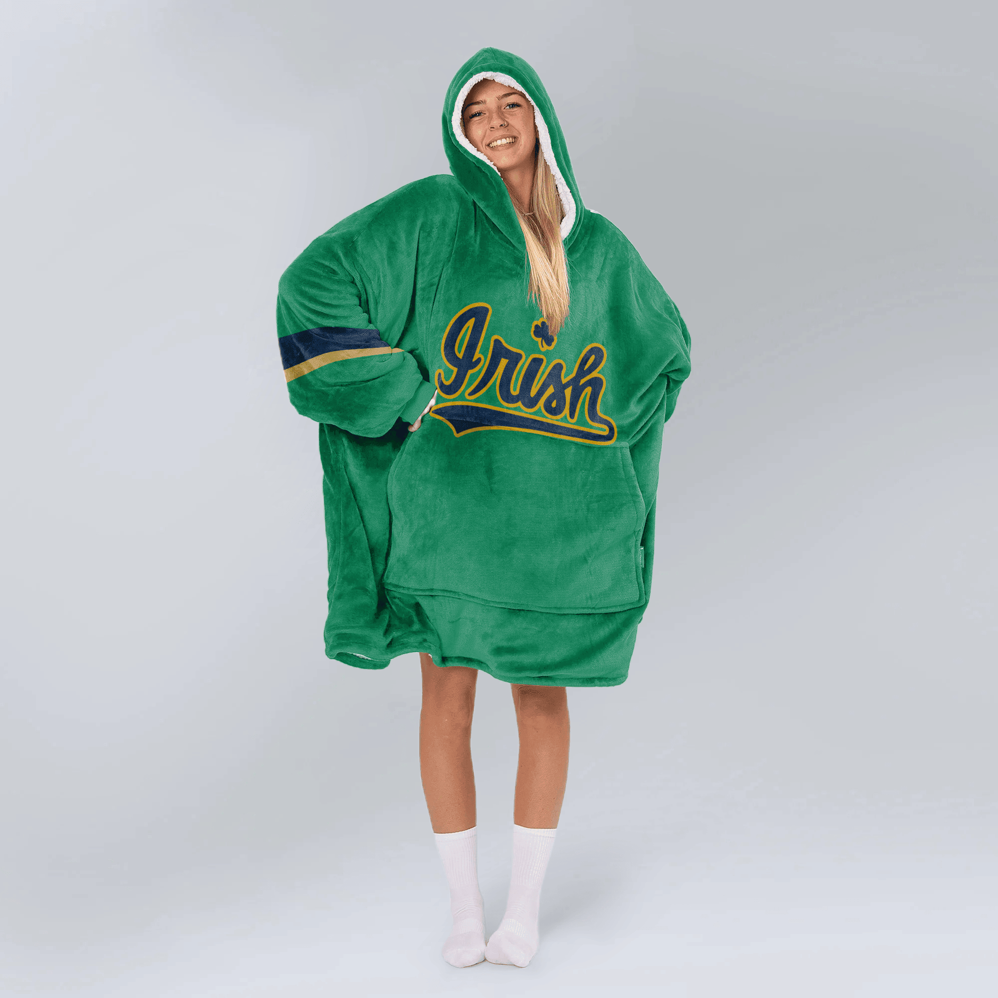 Adult 1 Notre Dame Football Unisex Blanket Hoodie