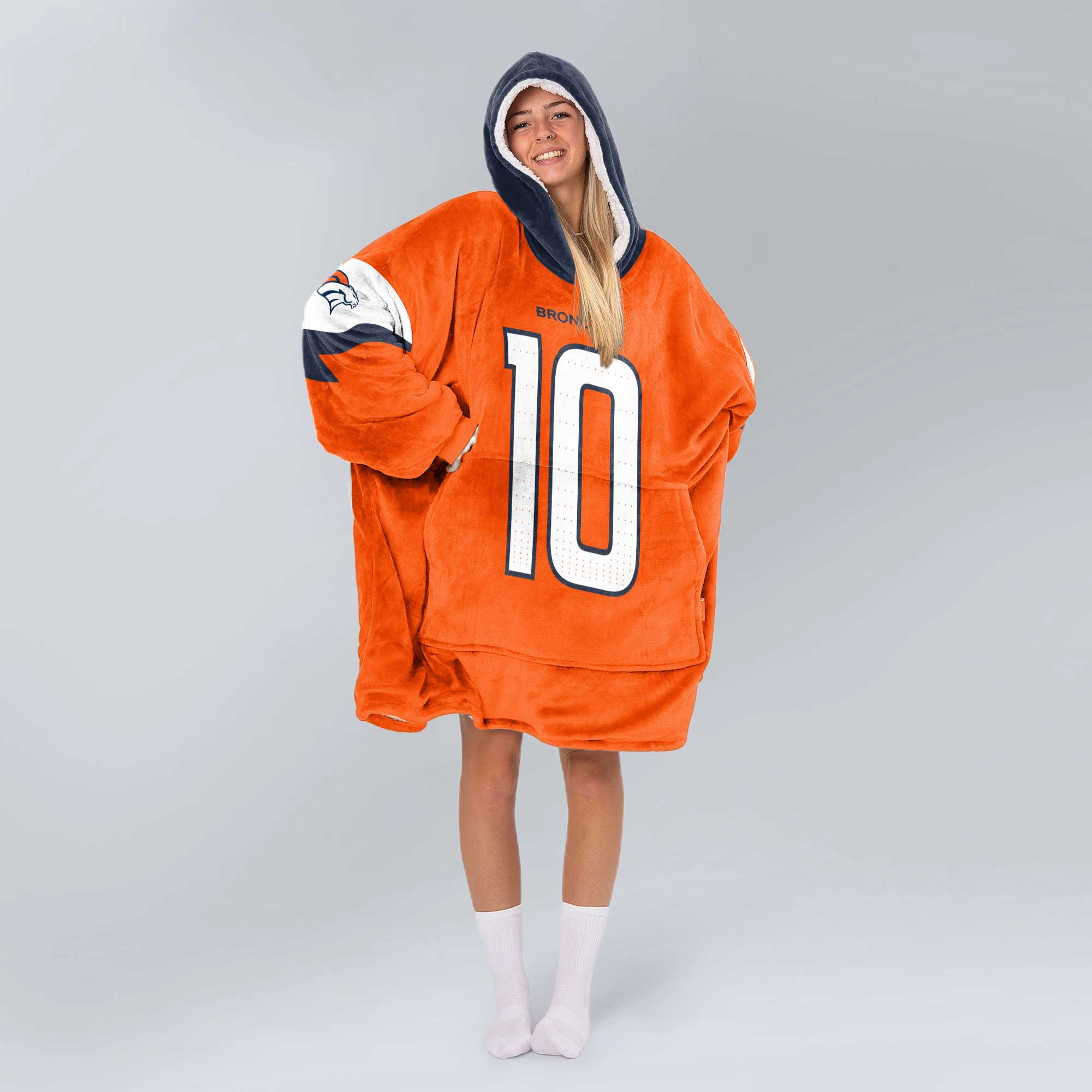 Adult B.N 10 Denver Football Unisex Blanket Hoodie