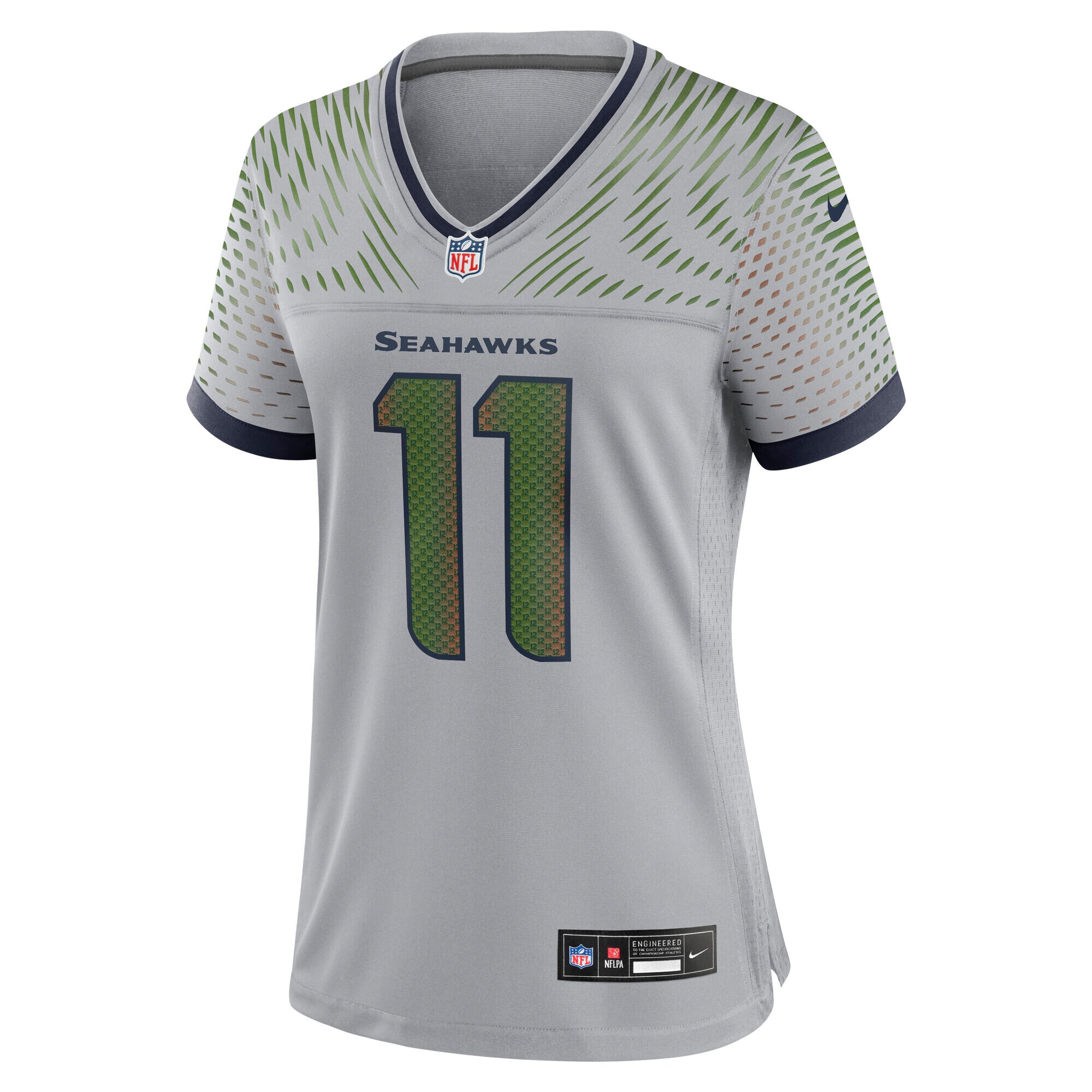 Jaxon Smith-Njigba #11 Seattle Seahawks Women's 2025 Rivalries Collection Game Jersey - Wolf Gray