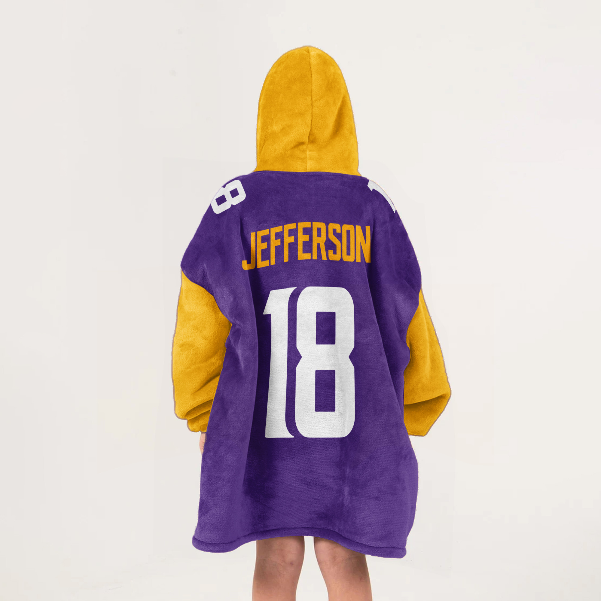 Adult JJ 18 Minnesota Football Unisex Blanket Hoodie