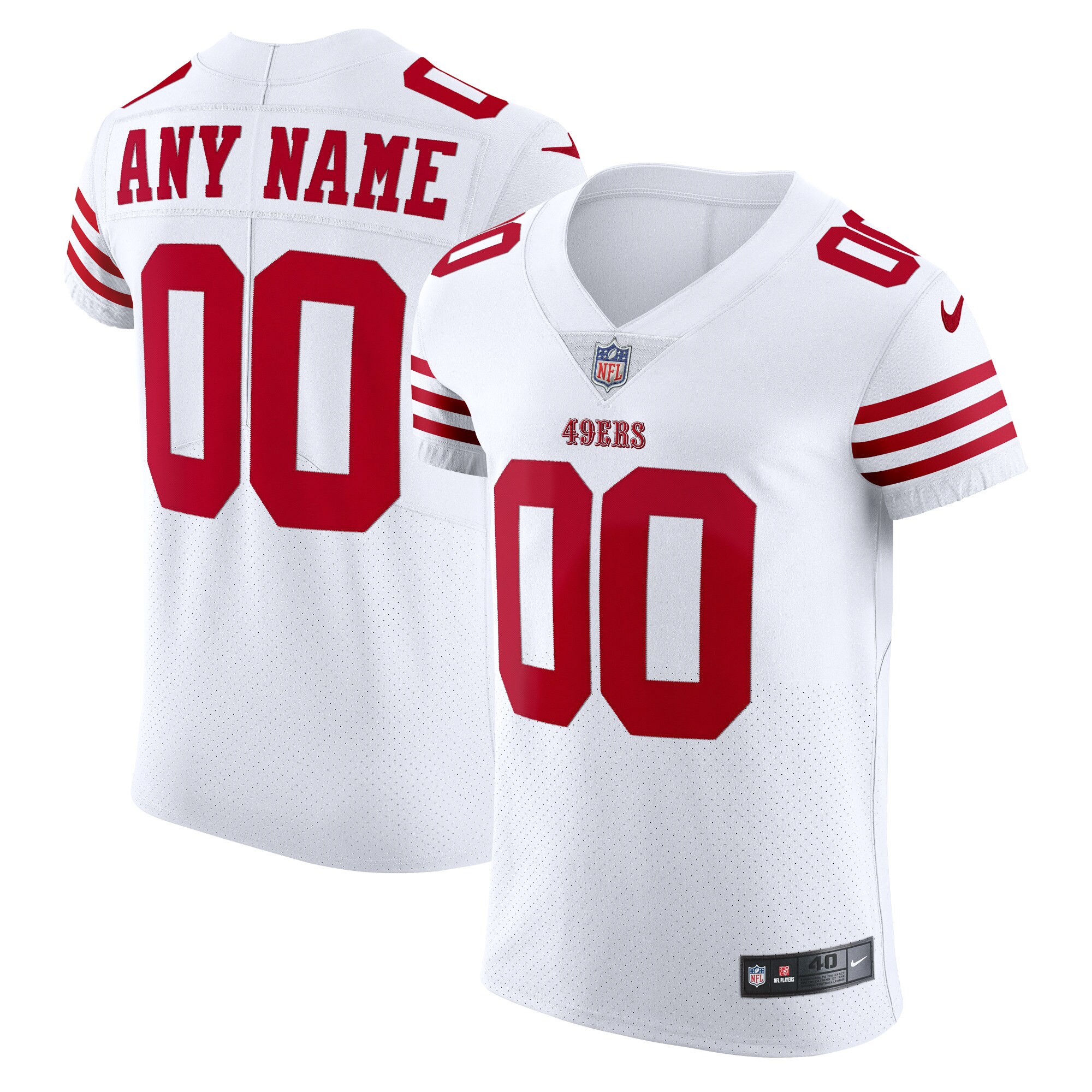 San Francisco 49ers  Vapor Elite Custom Jersey - White