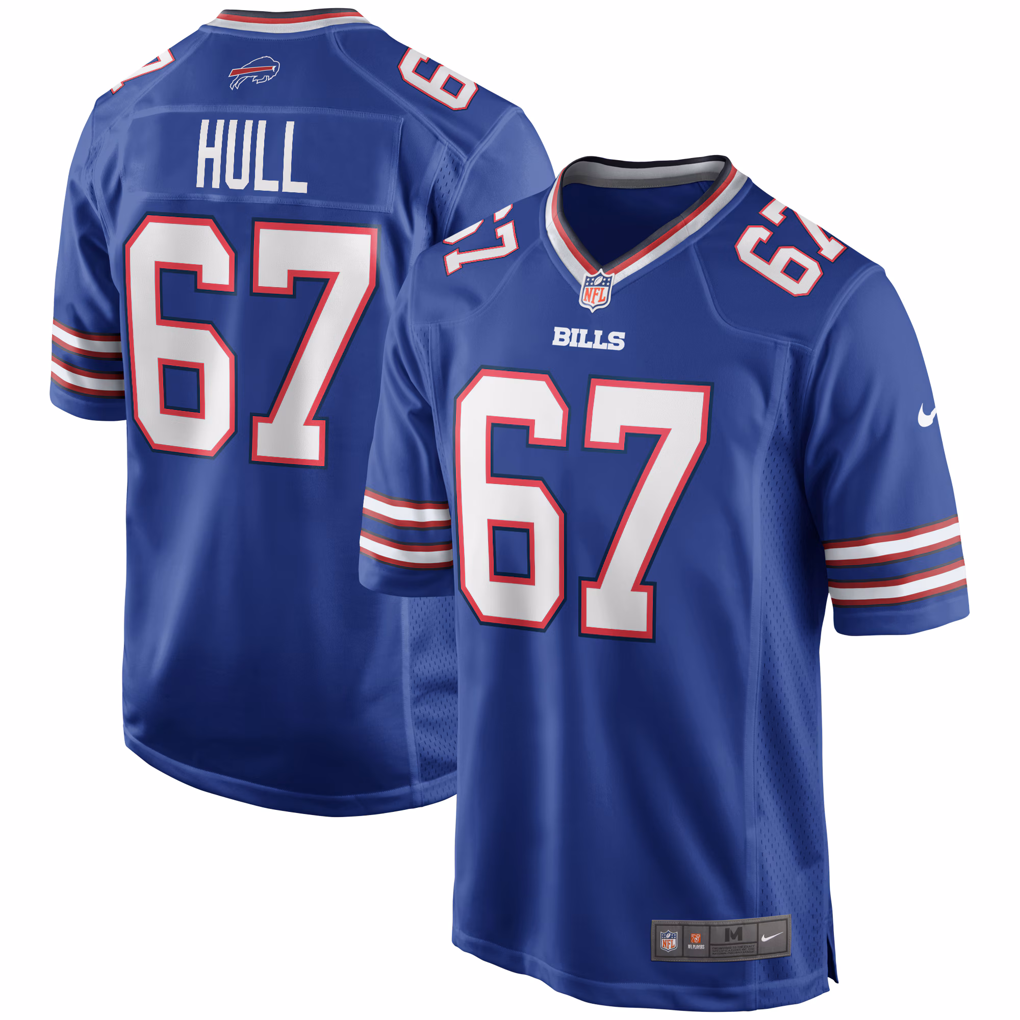 Kent Hull Buffalo Bills Game Retired Player Jersey - Royal