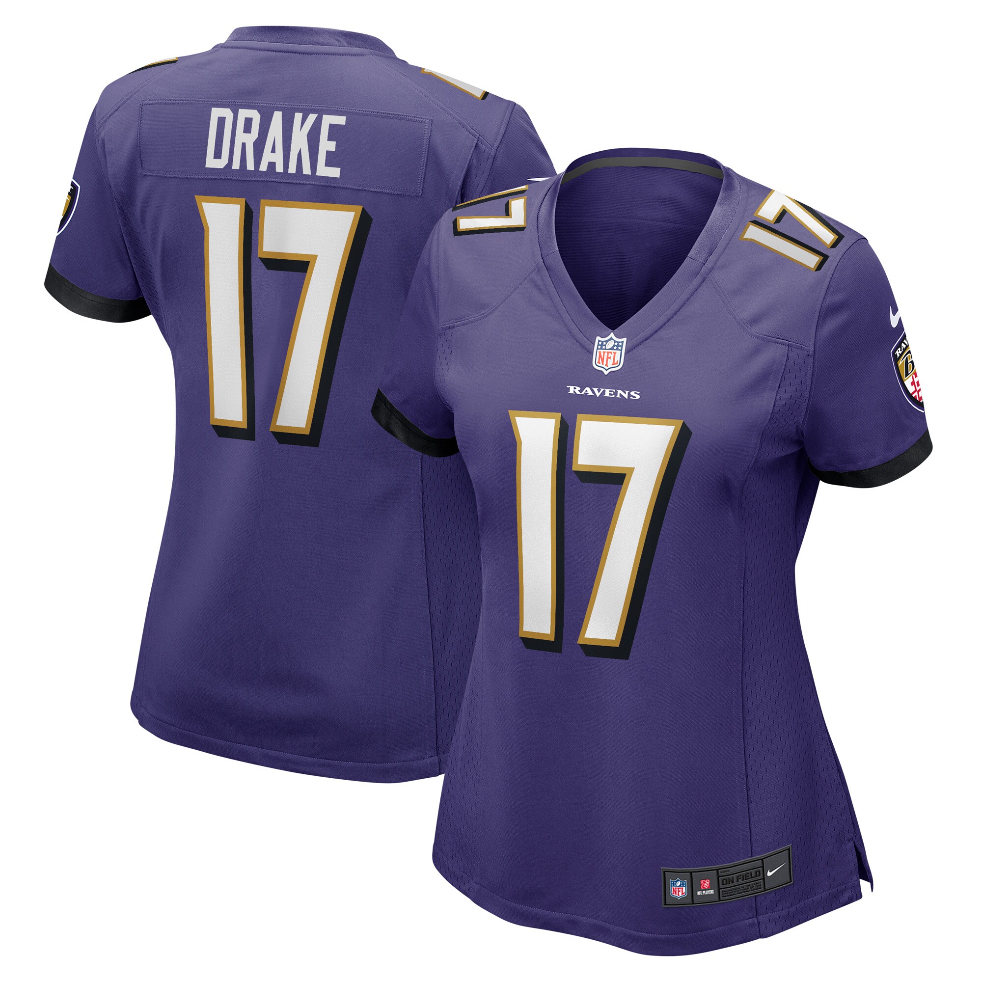 Kenyan Drake Baltimore Ravens  Women's Game Player Jersey - Purple