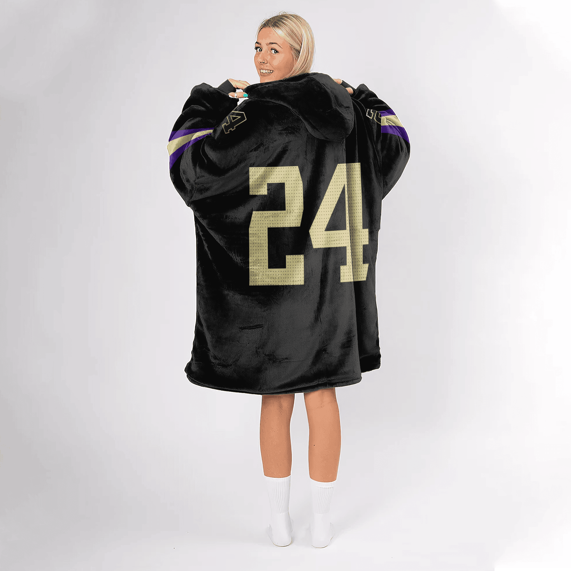 Adult 24 Washington Football Unisex Blanket Hoodie