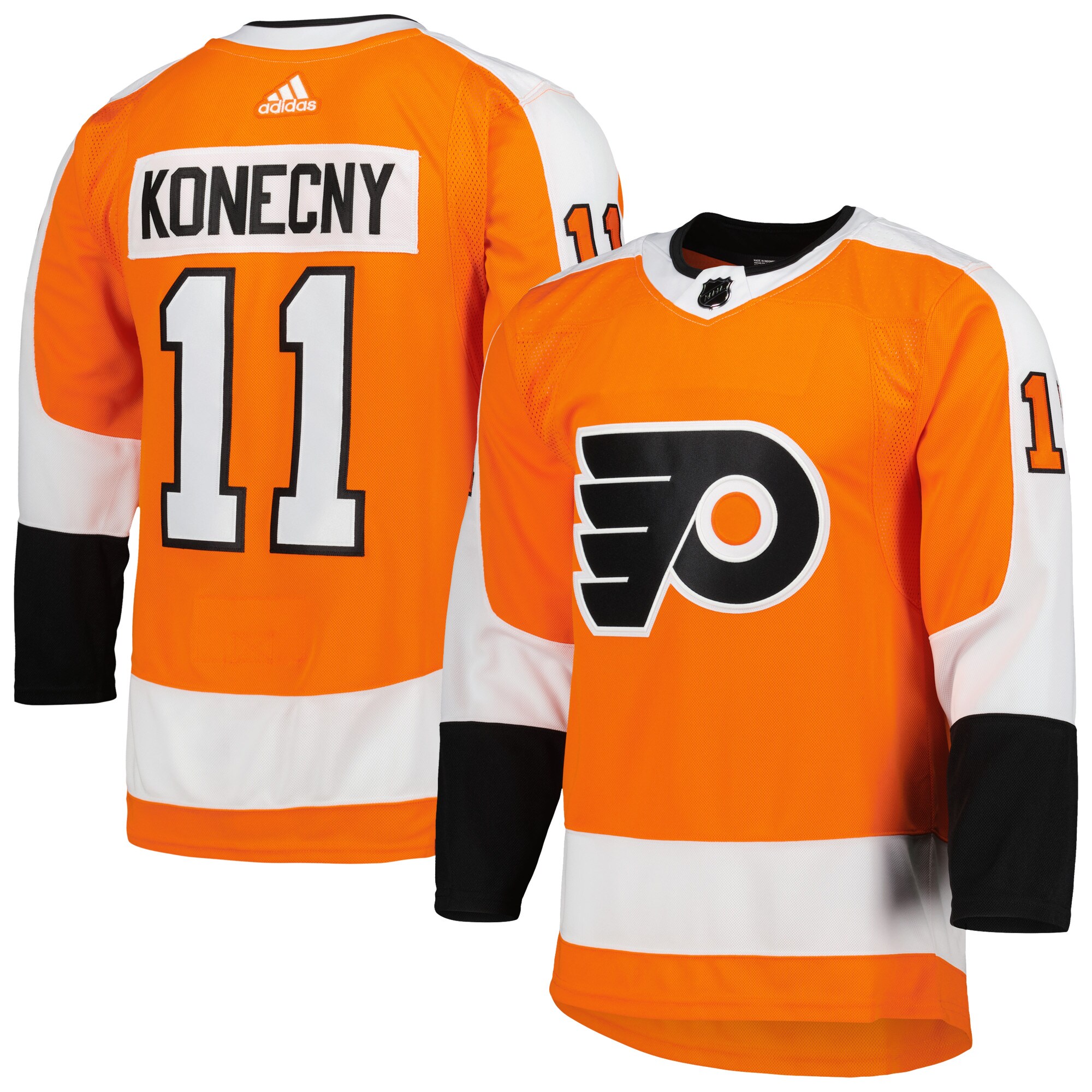 Travis Konecny Philadelphia Flyers  Primegreen Authentic Pro Home Player Jersey - Orange