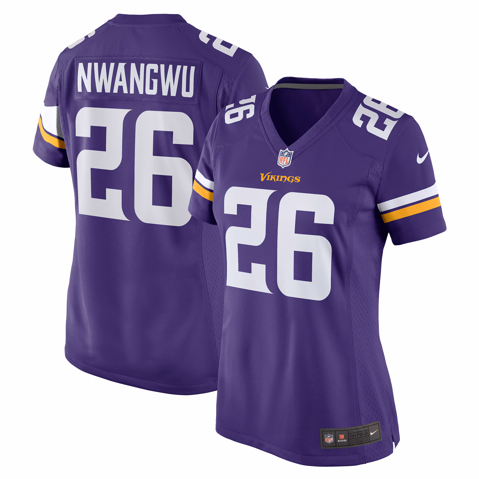 Kene Nwangwu Minnesota Vikings Women's Game Jersey - Purple