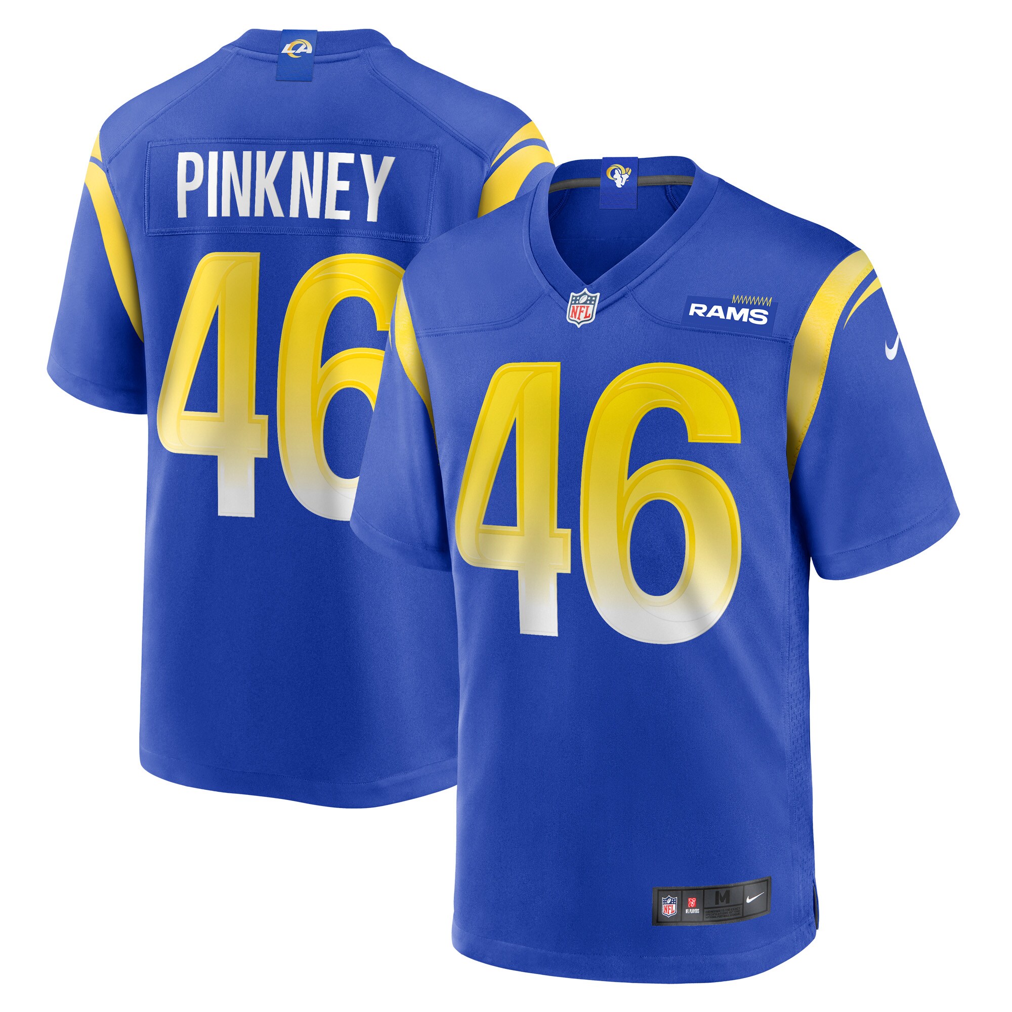 Jared Pinkney Los Angeles Rams  Game Player Jersey - Royal