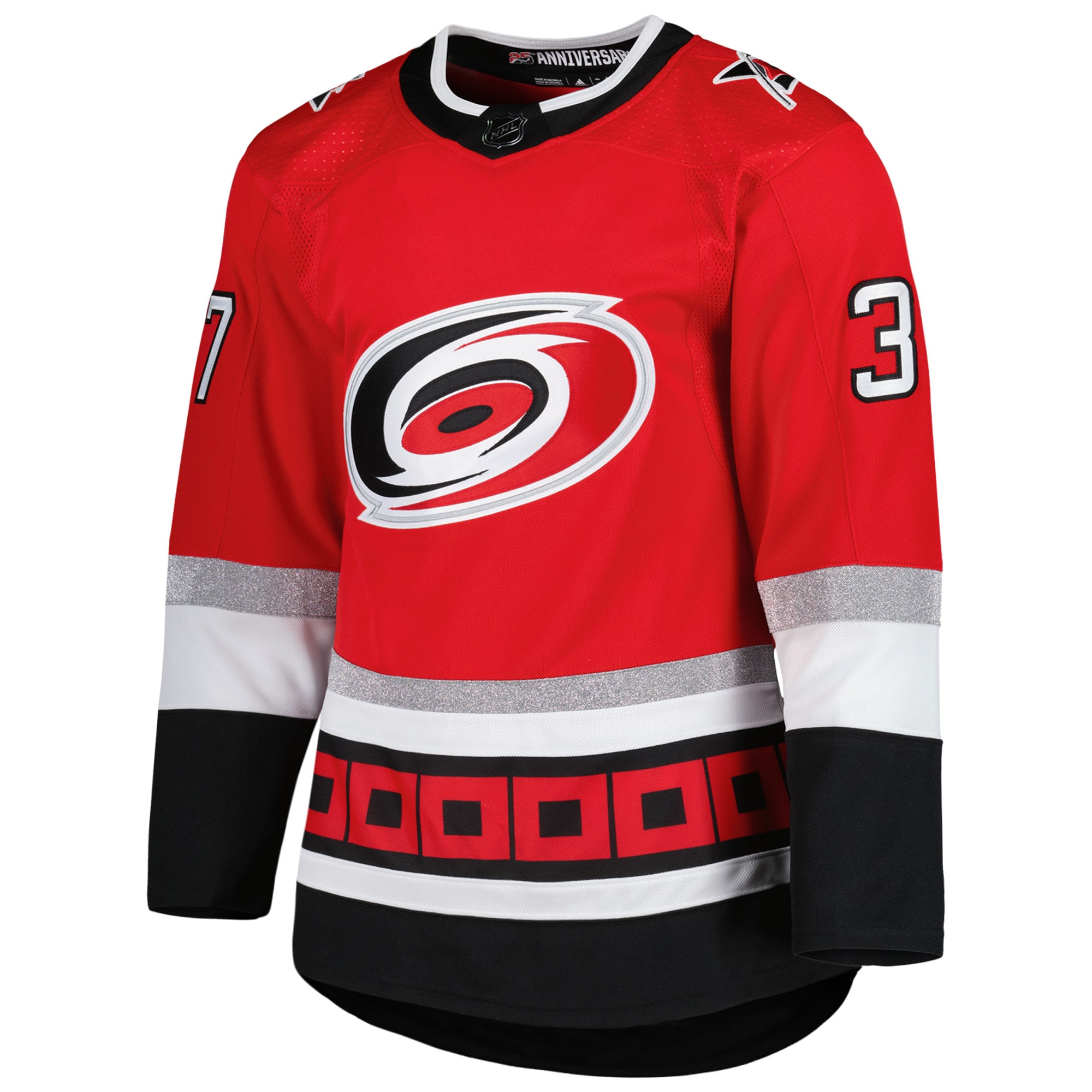 Andrei Svechnikov Carolina Hurricanes  25th Anniversary Authentic Pro Primegreen Player Jersey - Red