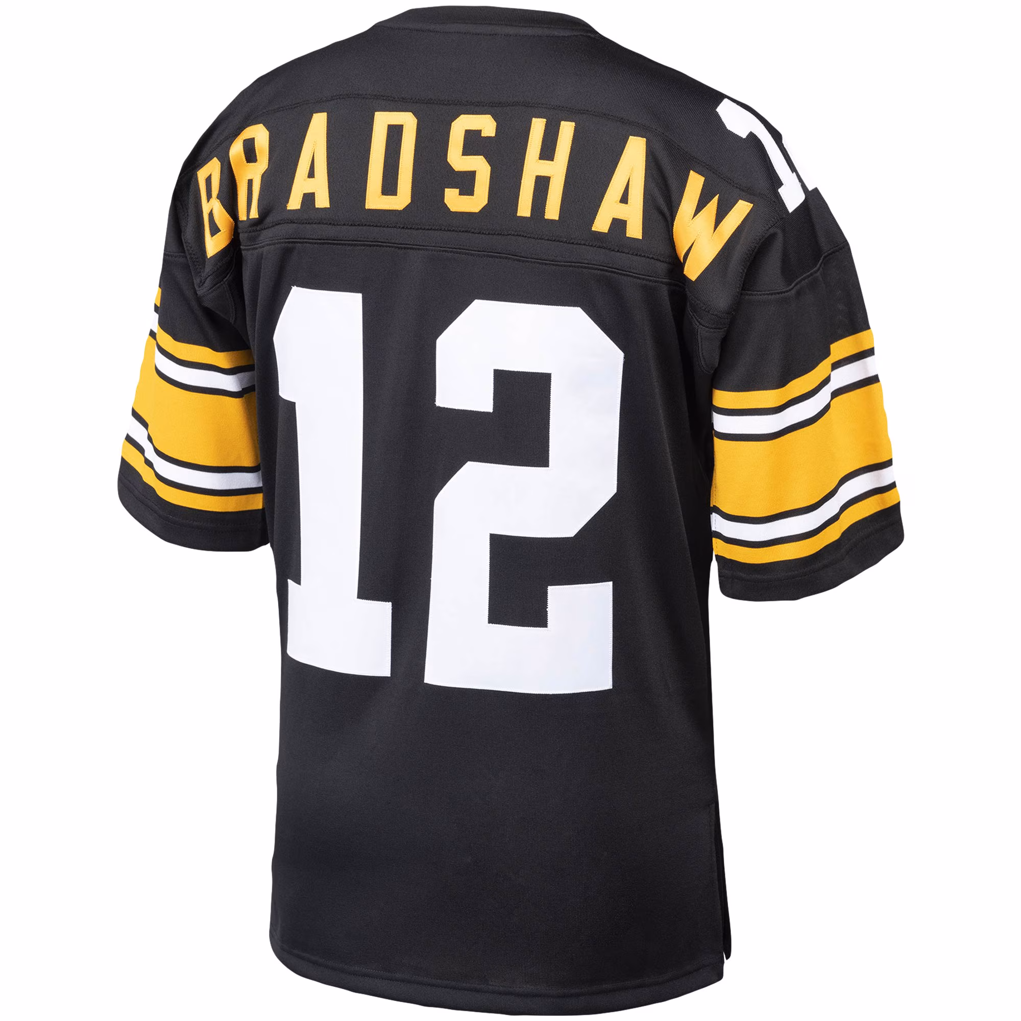 Terry Bradshaw Pittsburgh Steelers Authentic Throwback Retired Player Jersey - Black
