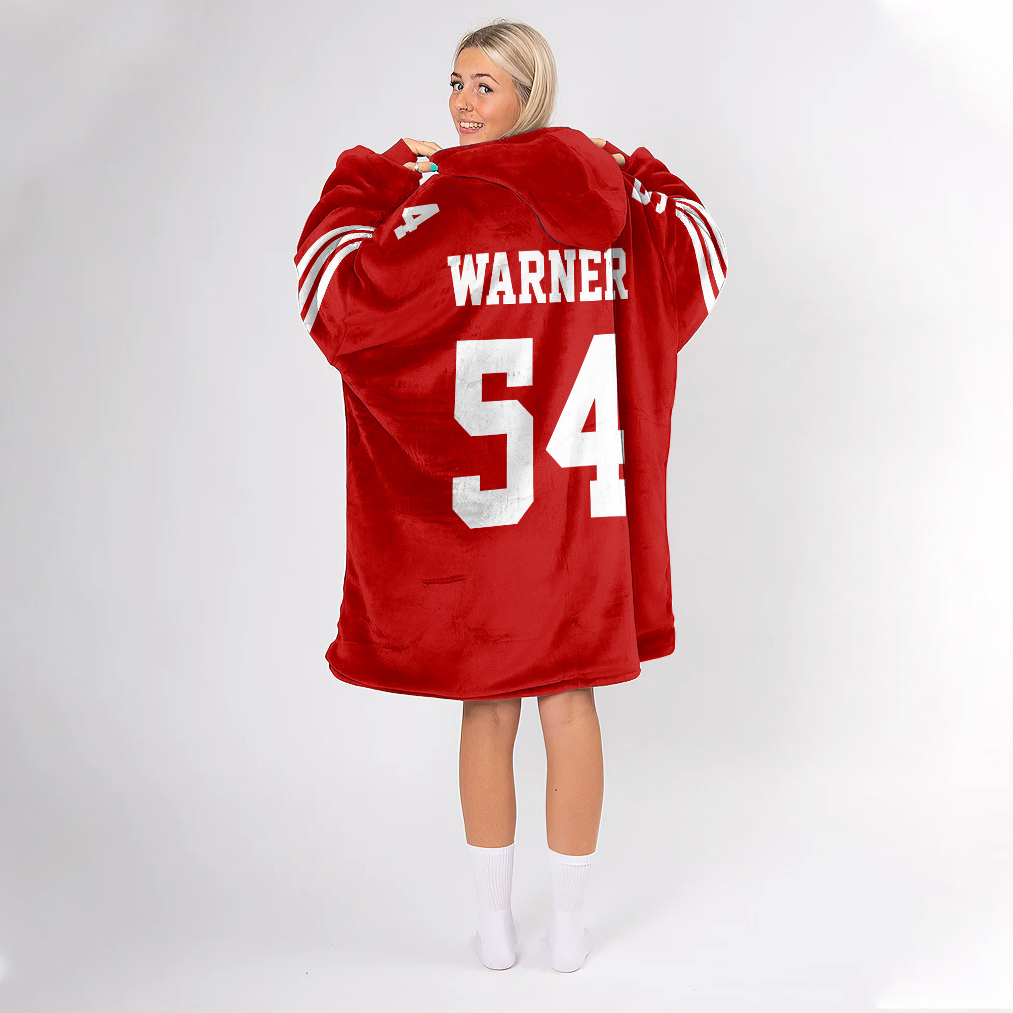 Adult Captain 54 San Francisco 49ers Football Unisex Blanket Hoodie