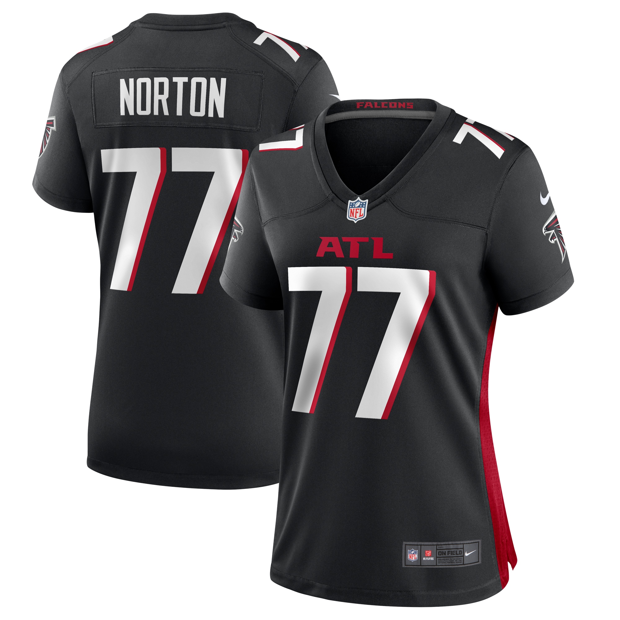 Storm Norton Atlanta Falcons Women's  Game Jersey -  Black
