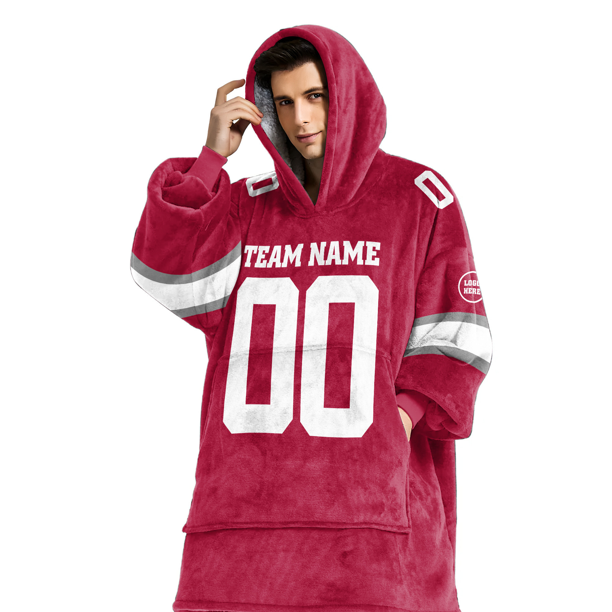 Adult Custom Blanket Hoodie Alabama Inspired Color
