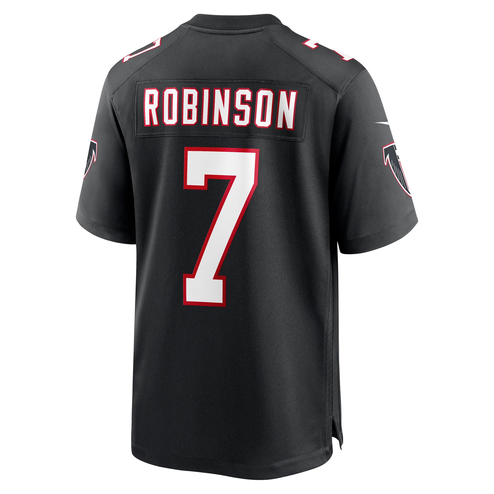 Bijan Robinson Atlanta Falcons 2023 NFL Draft First Round Pick Throwback Game Jersey - Black