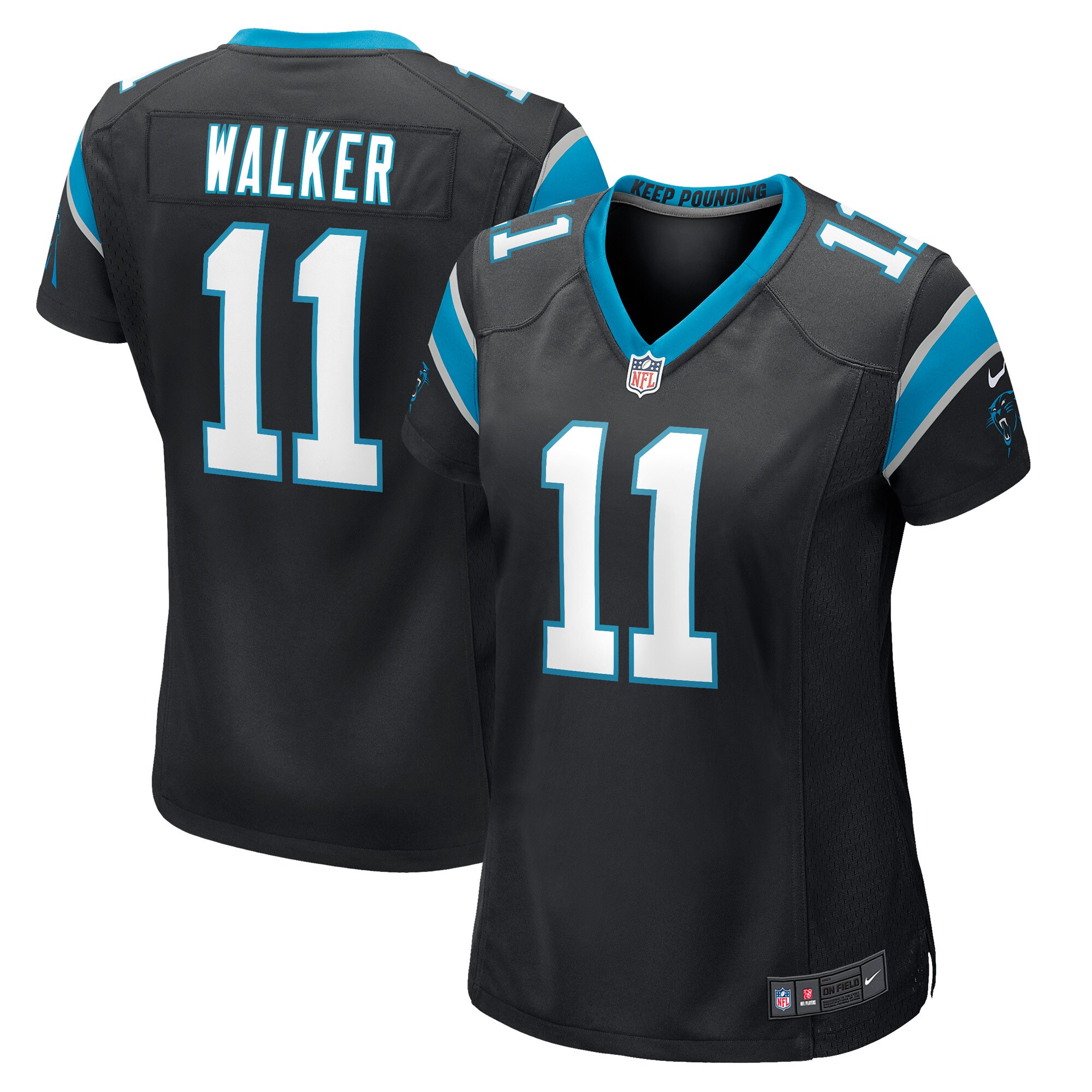 P.J. Walker Carolina Panthers  Women's Game Player Jersey - Black