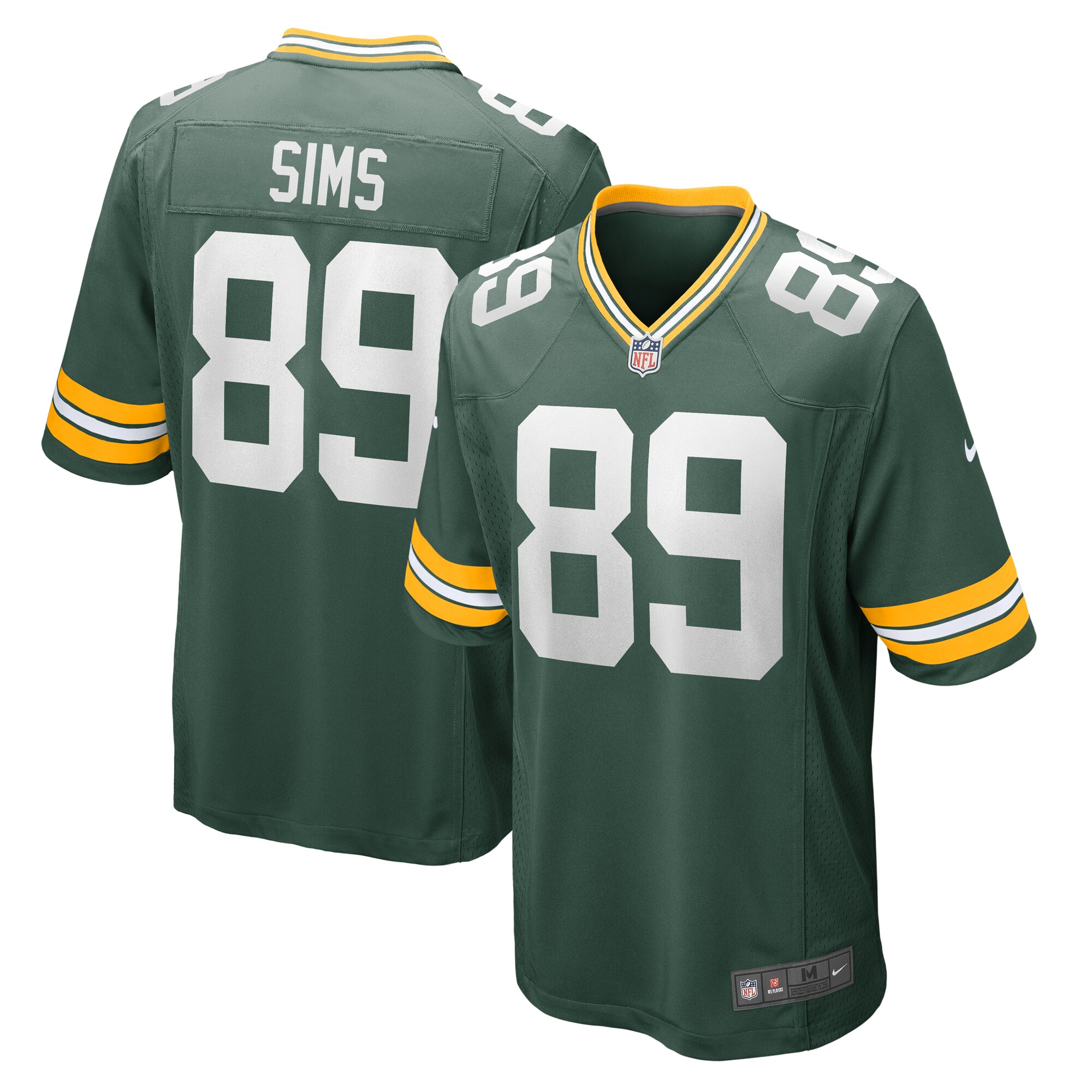 Ben Sims Green Bay Packers Team Game Jersey -  Green