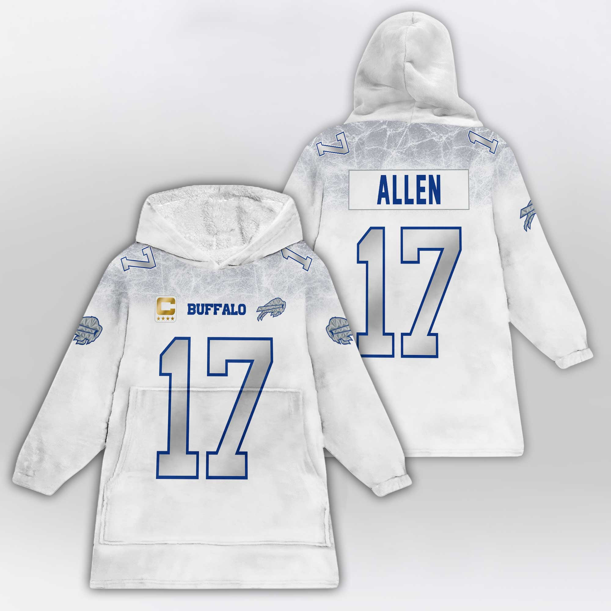 Captain J.A 17 Buffalo Football Unisex Blanket Hoodie