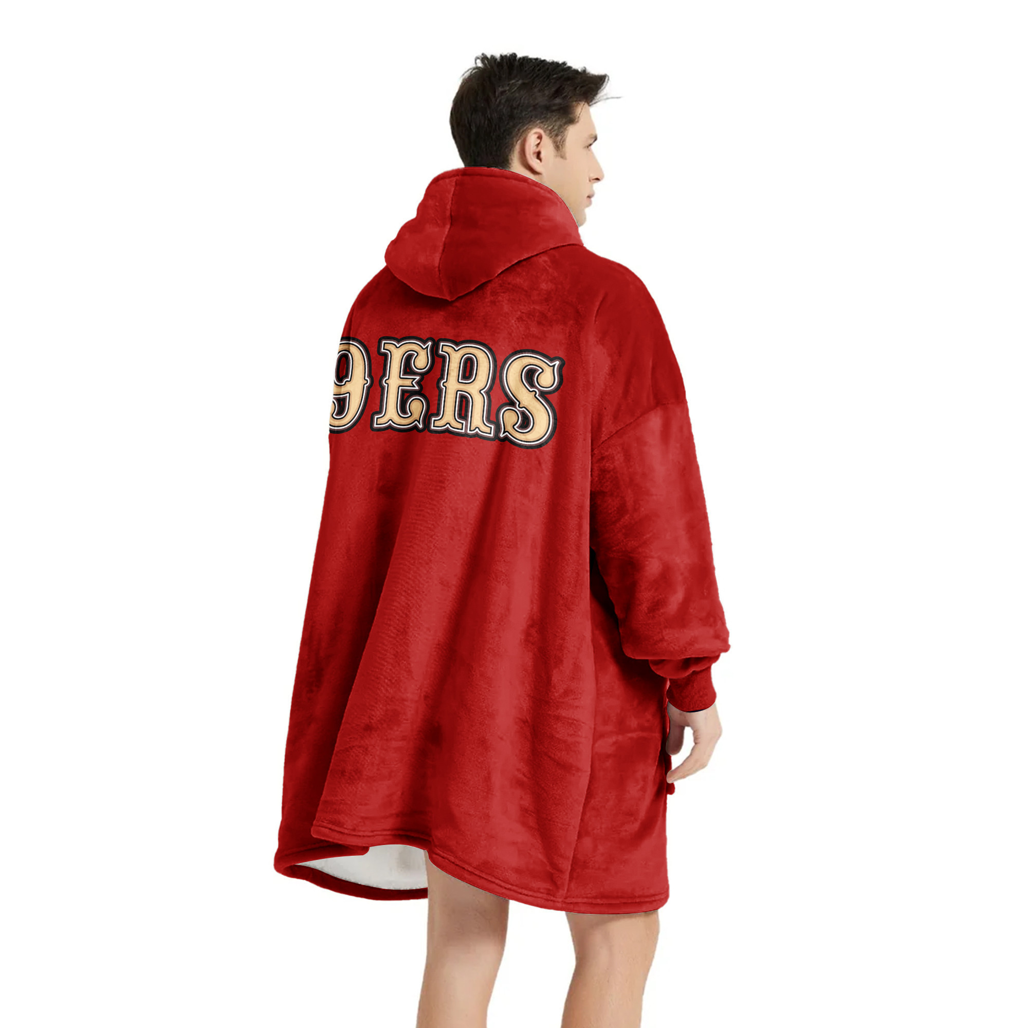 Adult Niner Football Unisex Blanket Hoodie