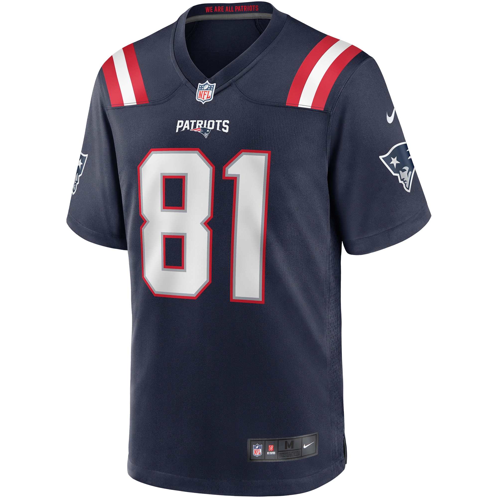 Randy Moss New England Patriots Game Retired Player Jersey - Navy