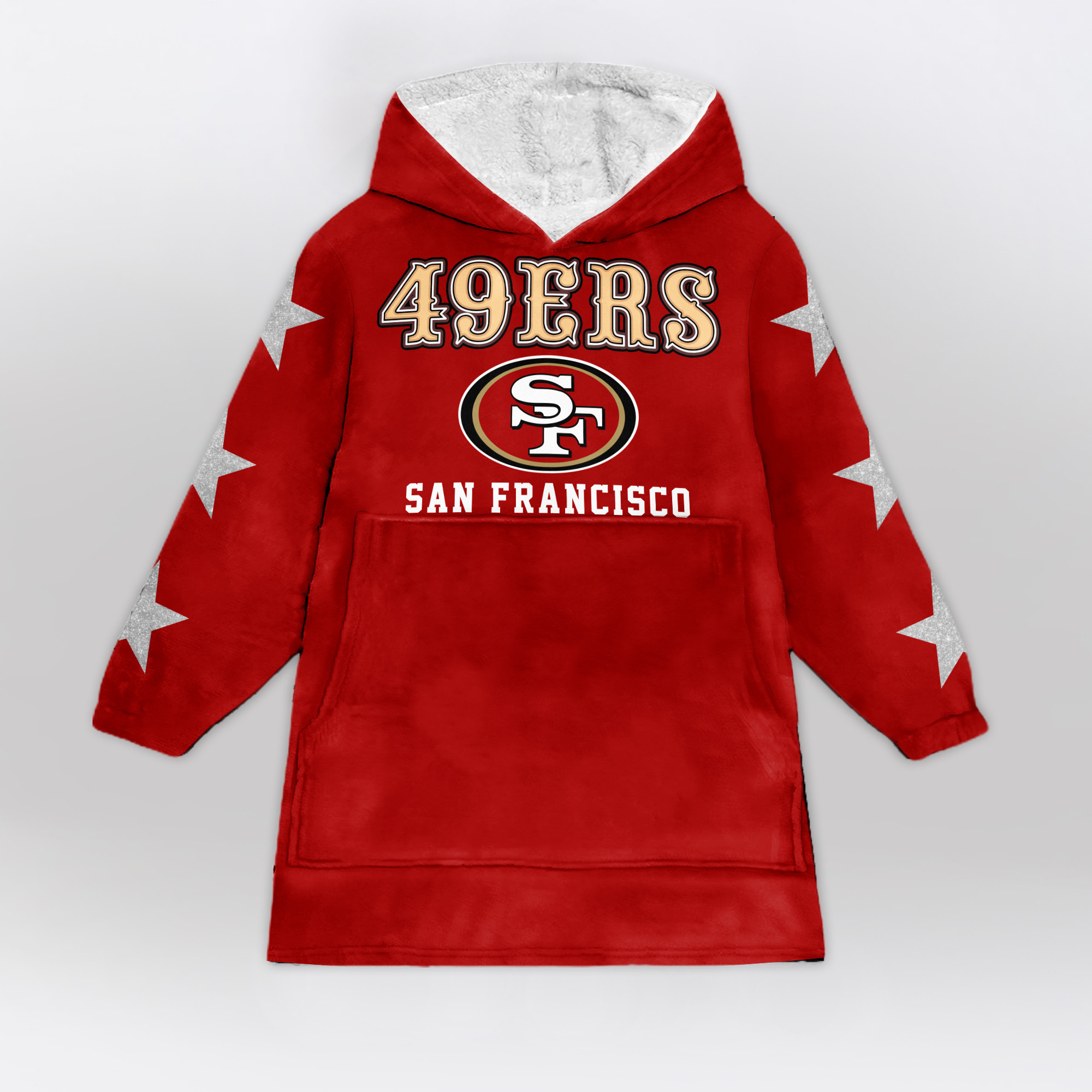 Adult San Francisco 49ers Football Unisex Blanket Hoodie