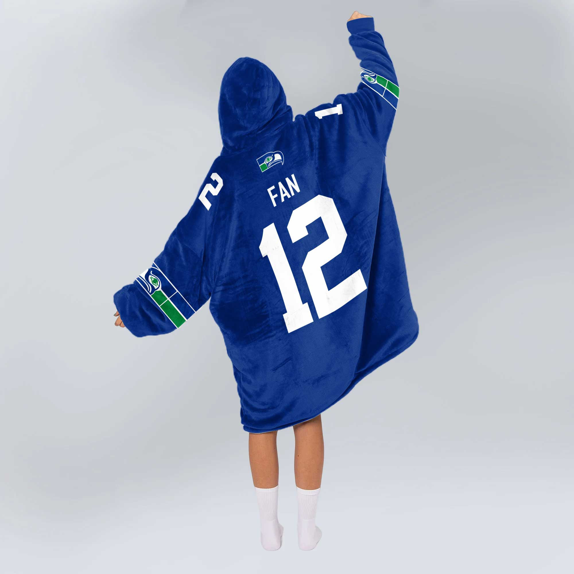 Adult North 12 Seattle Football Unisex Blanket Hoodie