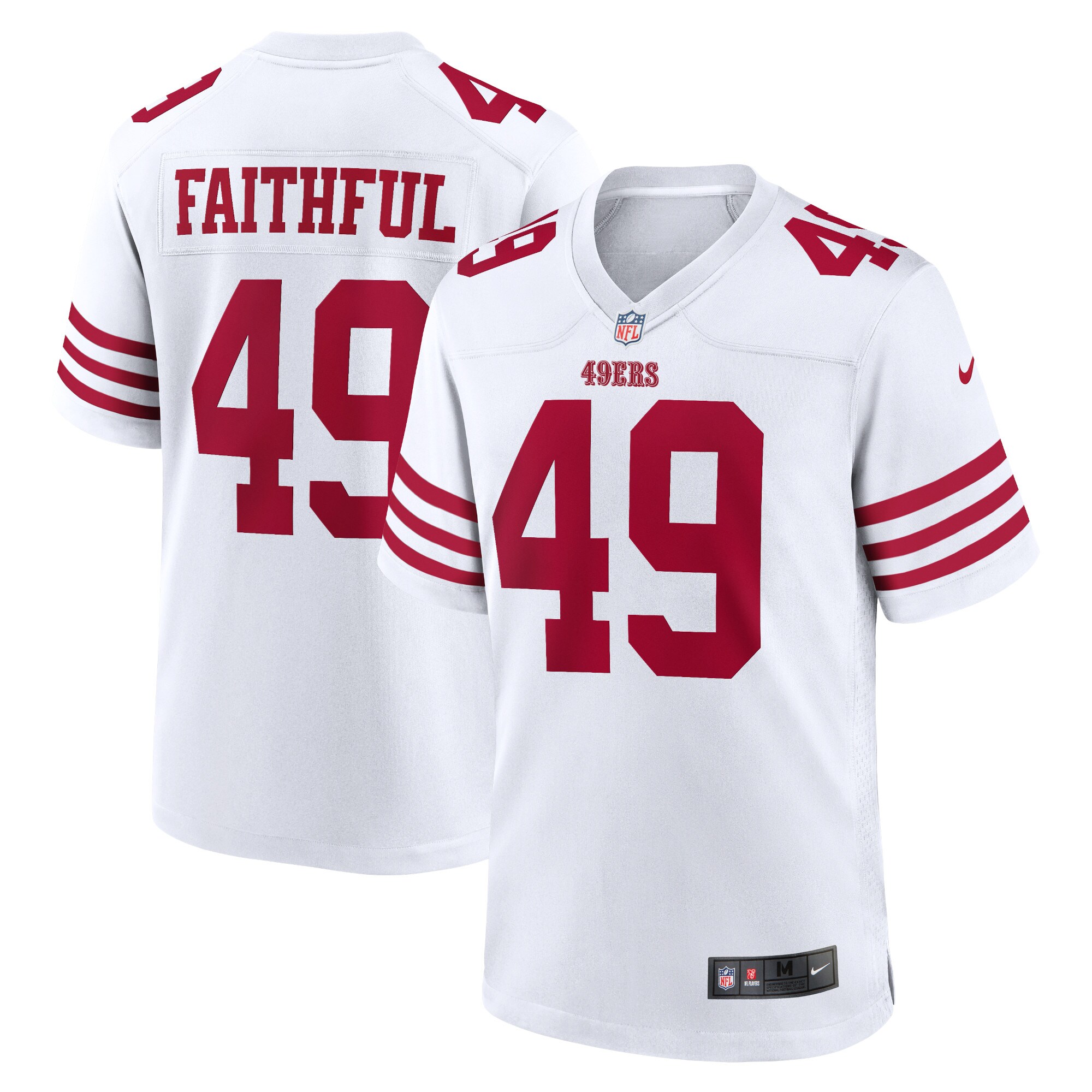 Faithful 49 San Francisco 49ers  Player Game Jersey - White