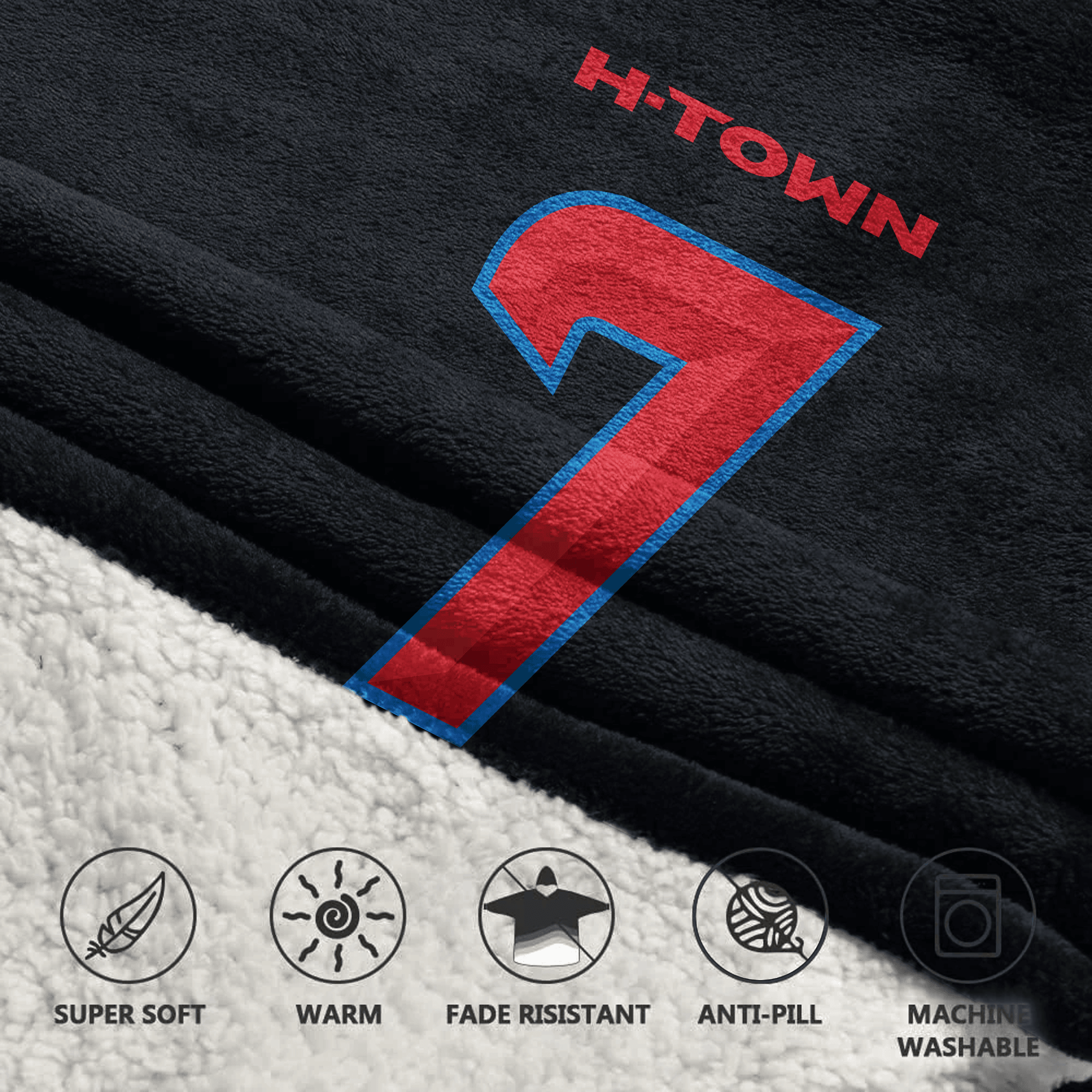 Kid C.J.S 7 Houston Football Unisex Blanket Hoodie