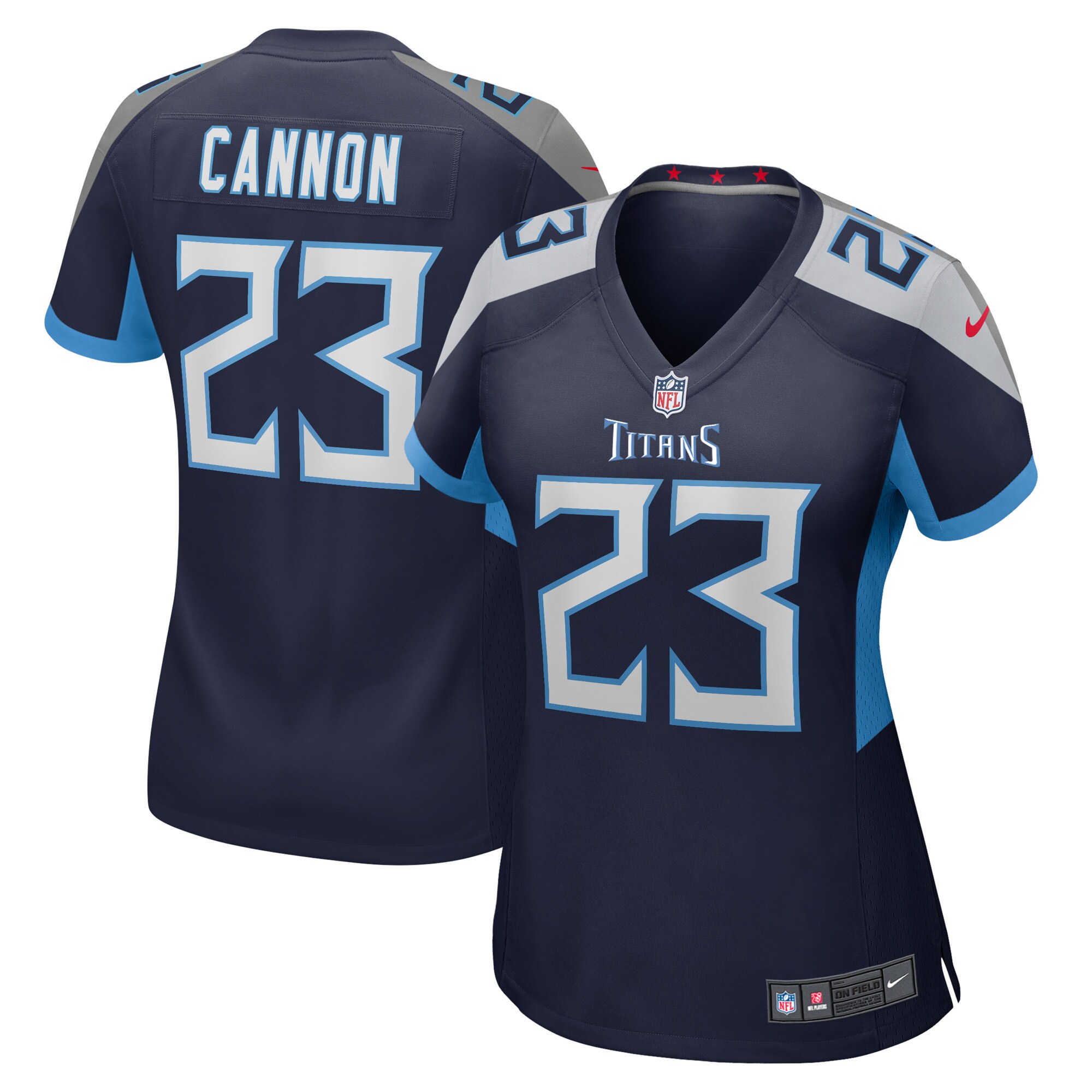 Trenton Cannon Tennessee Titans  Women's Player Game Jersey - Navy