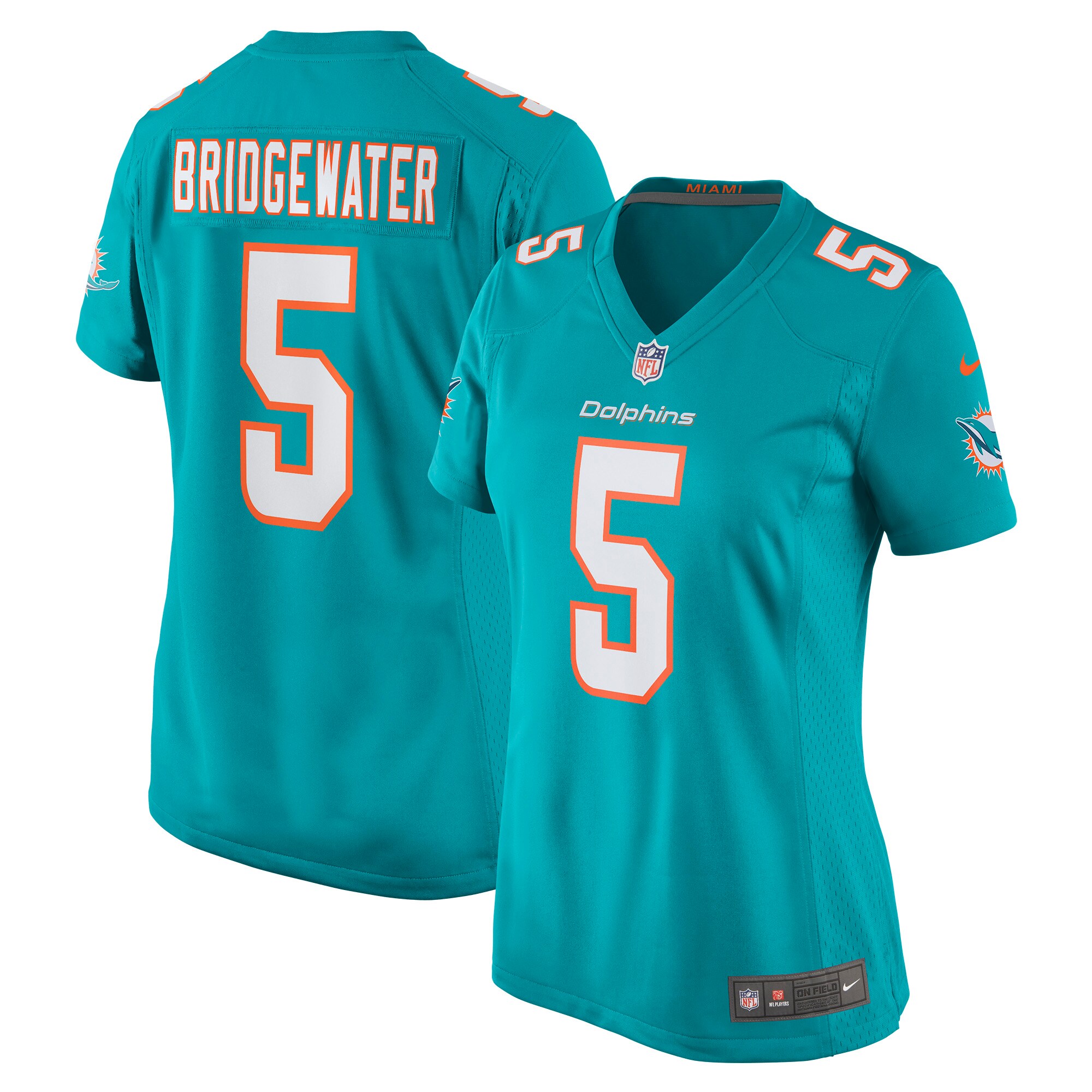 Teddy Bridgewater Miami Dolphins  Women's Game Jersey - Aqua