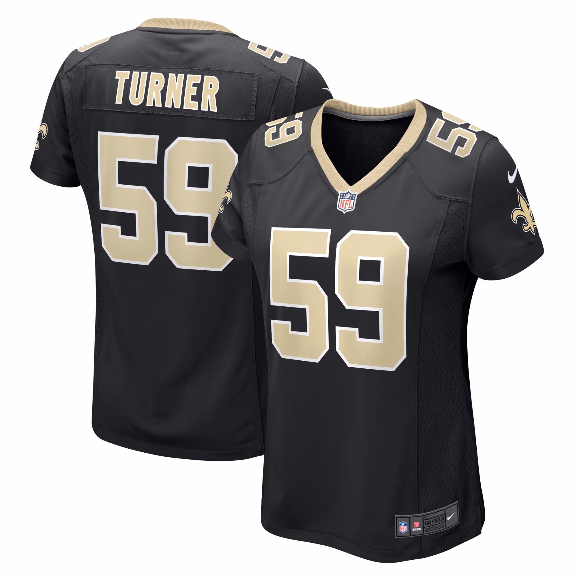 Trai Turner New Orleans Saints Women's Team Game Jersey -  Black