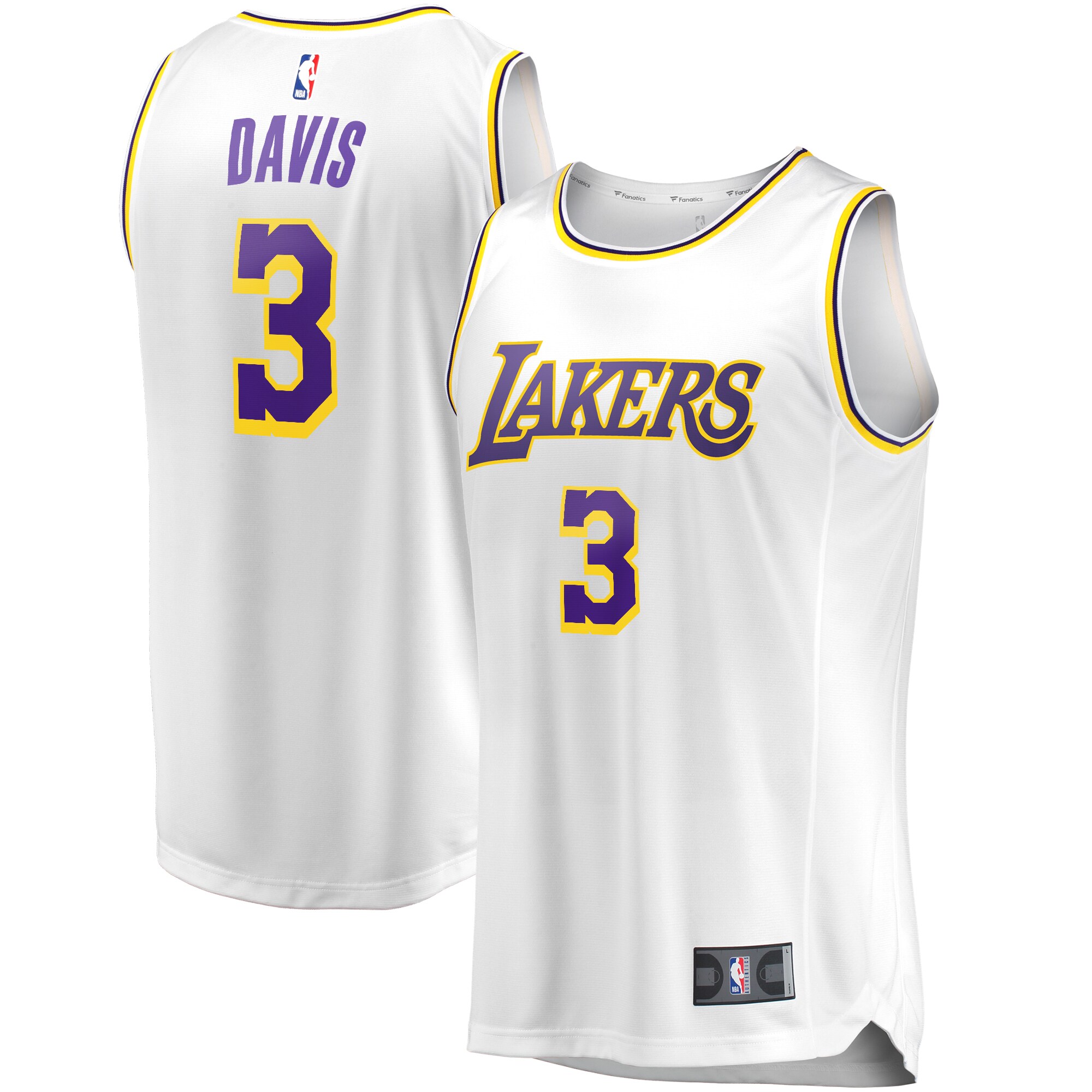Anthony Davis Los Angeles Lakers  Youth Fast Break Player Replica Jersey - Association Edition - White