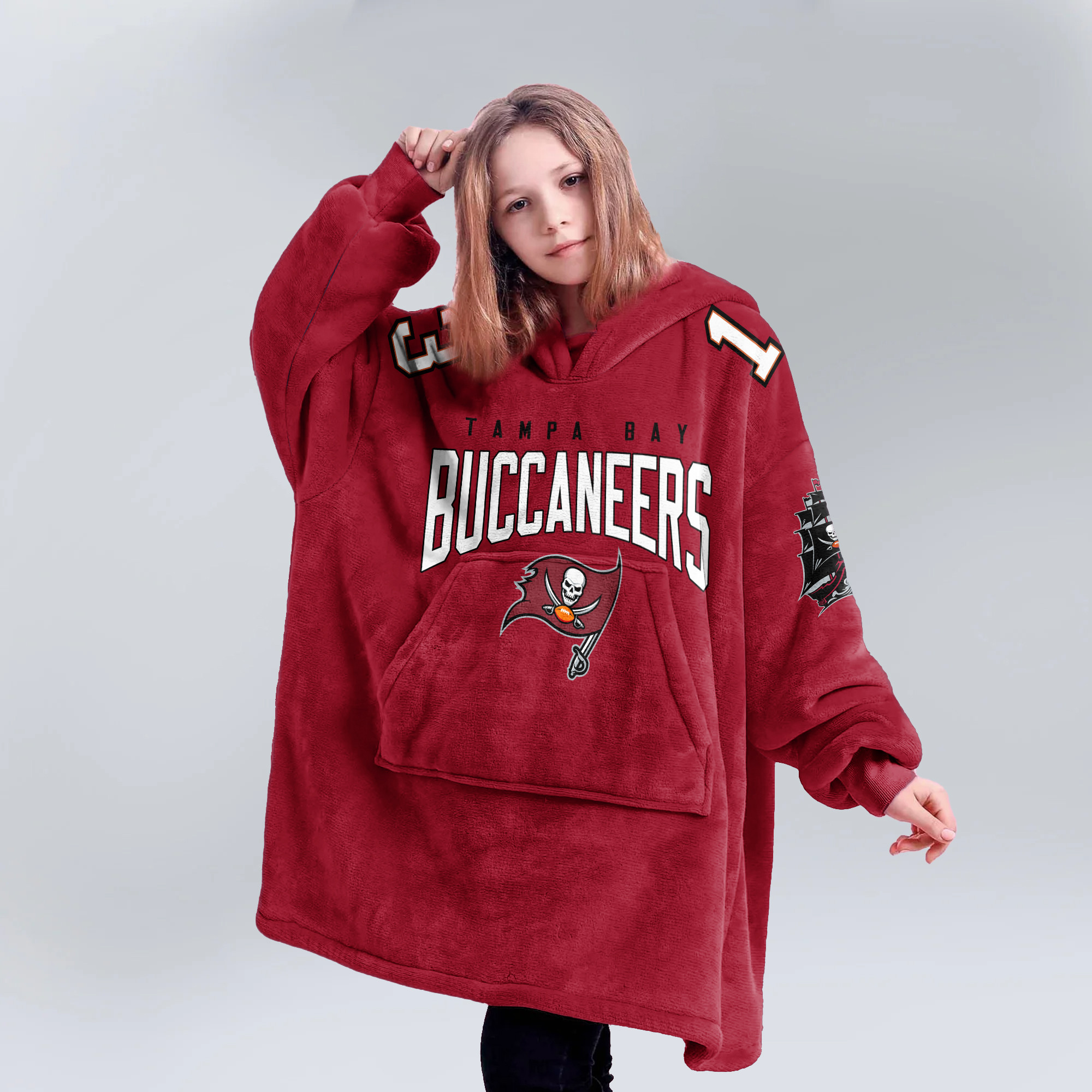 Kid M.E. 13 Tampa Bay Football Unisex Blanket Hoodie