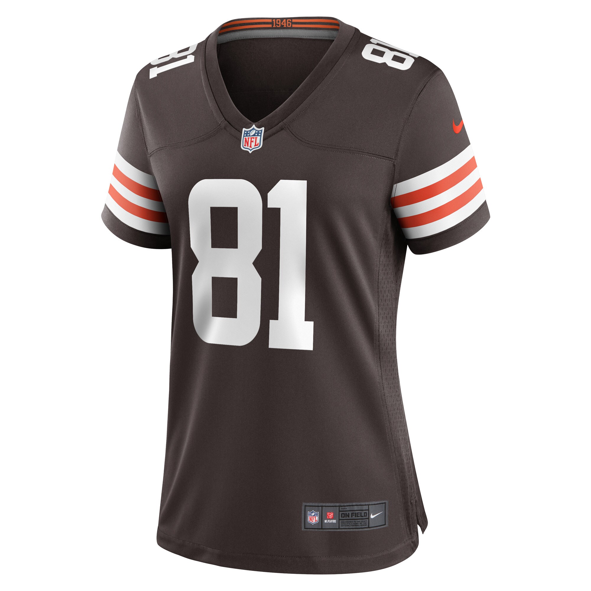 Jesse James Cleveland Browns  Women's Game Player Jersey - Brown