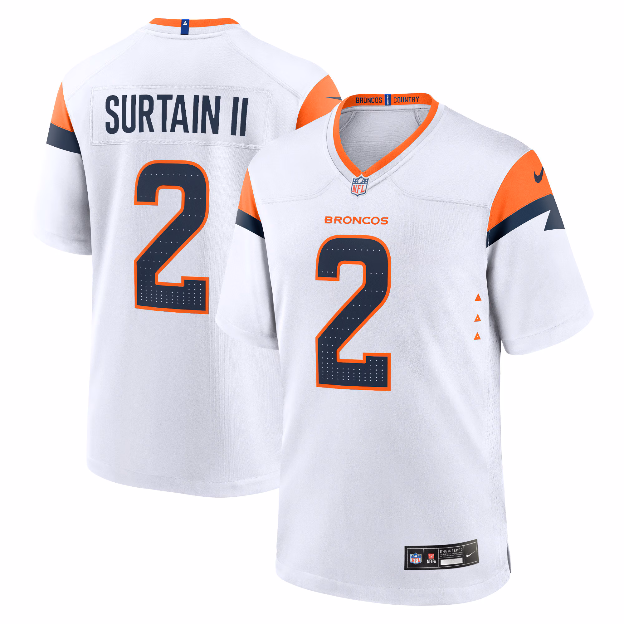 Patrick Surtain II Denver Broncos Mile High Collection Game Jersey - Orange